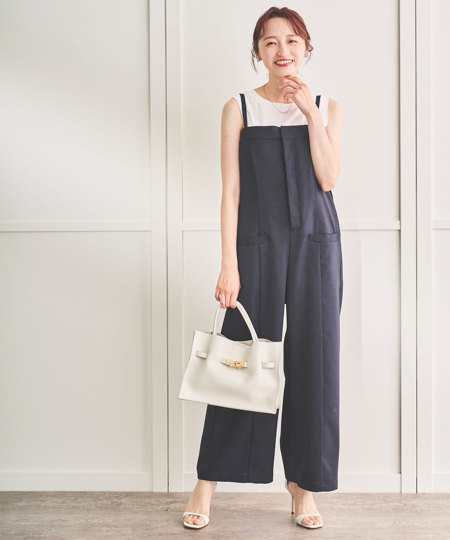 【cahoさんご紹介アイテム】セット対応 リネンライクベアオールインワン