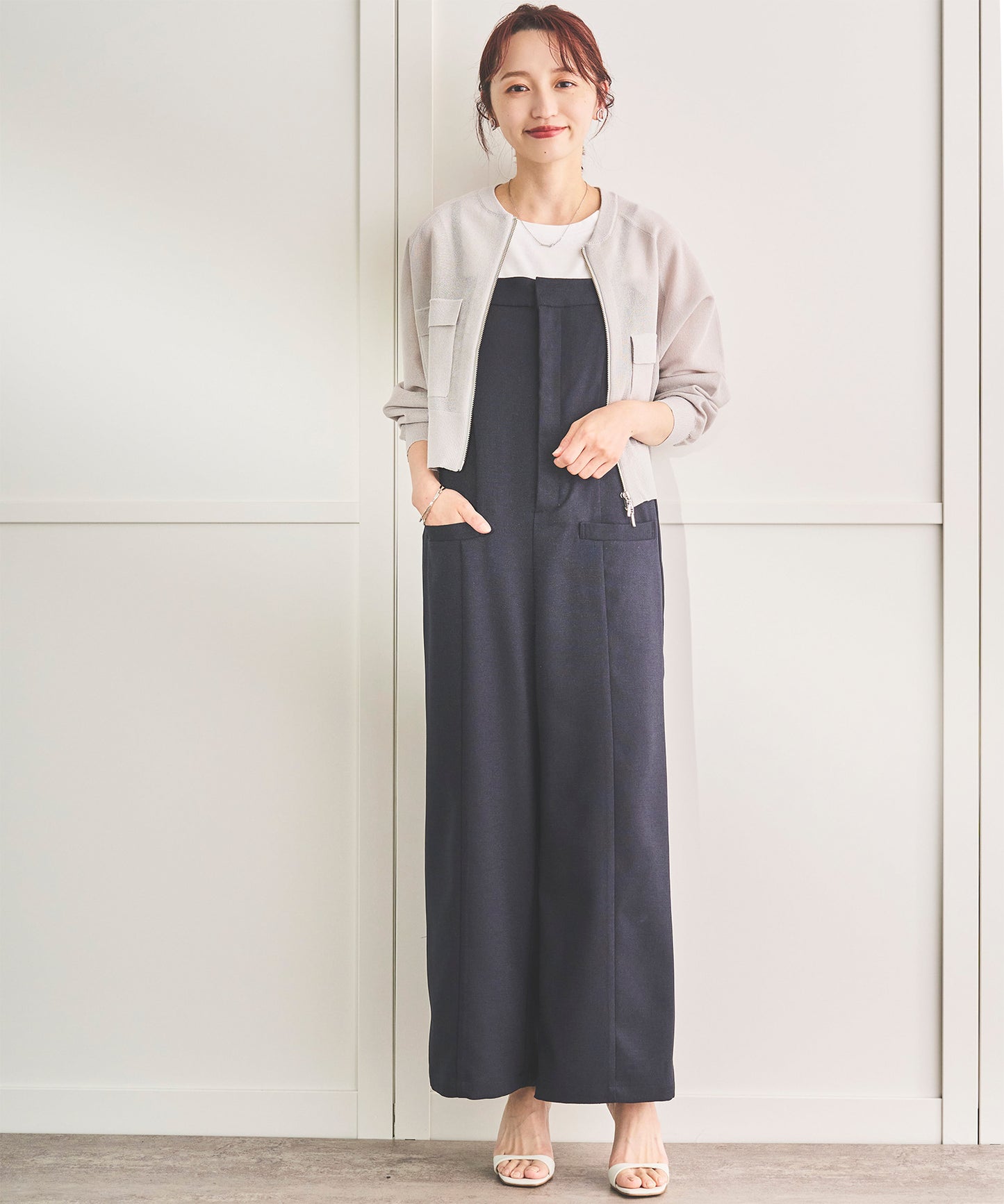 ベージュ 153cm/Fサイズ着用