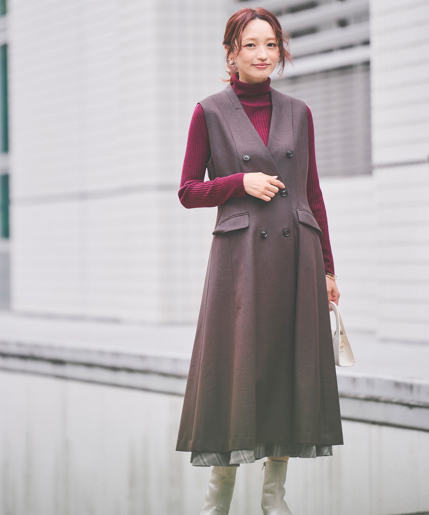 《予約商品 9/24 13:00まで10%OFF》【洗える】バックボタンリブタートルニット