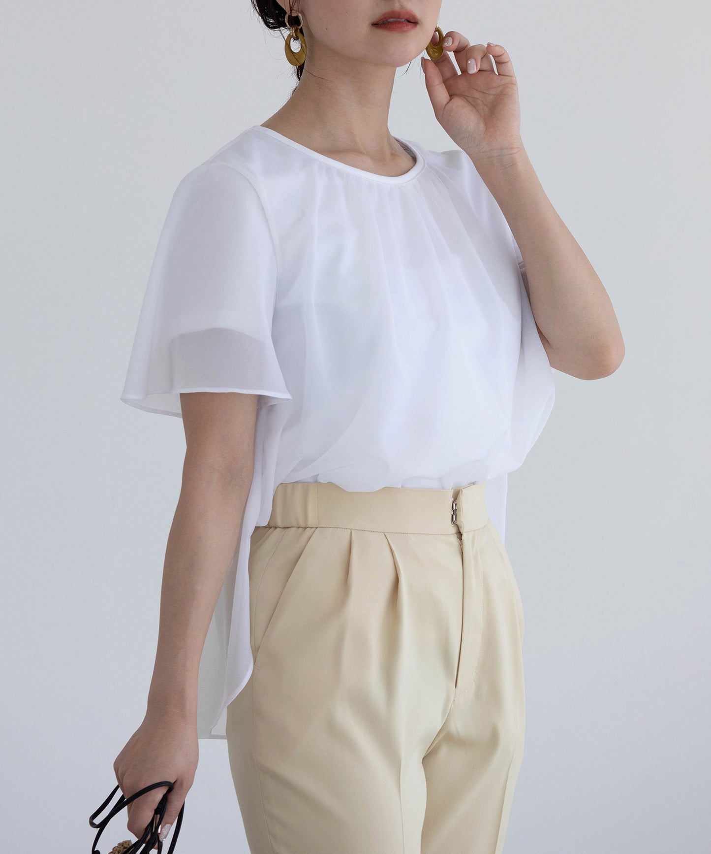 シフォンドッキングカットソー