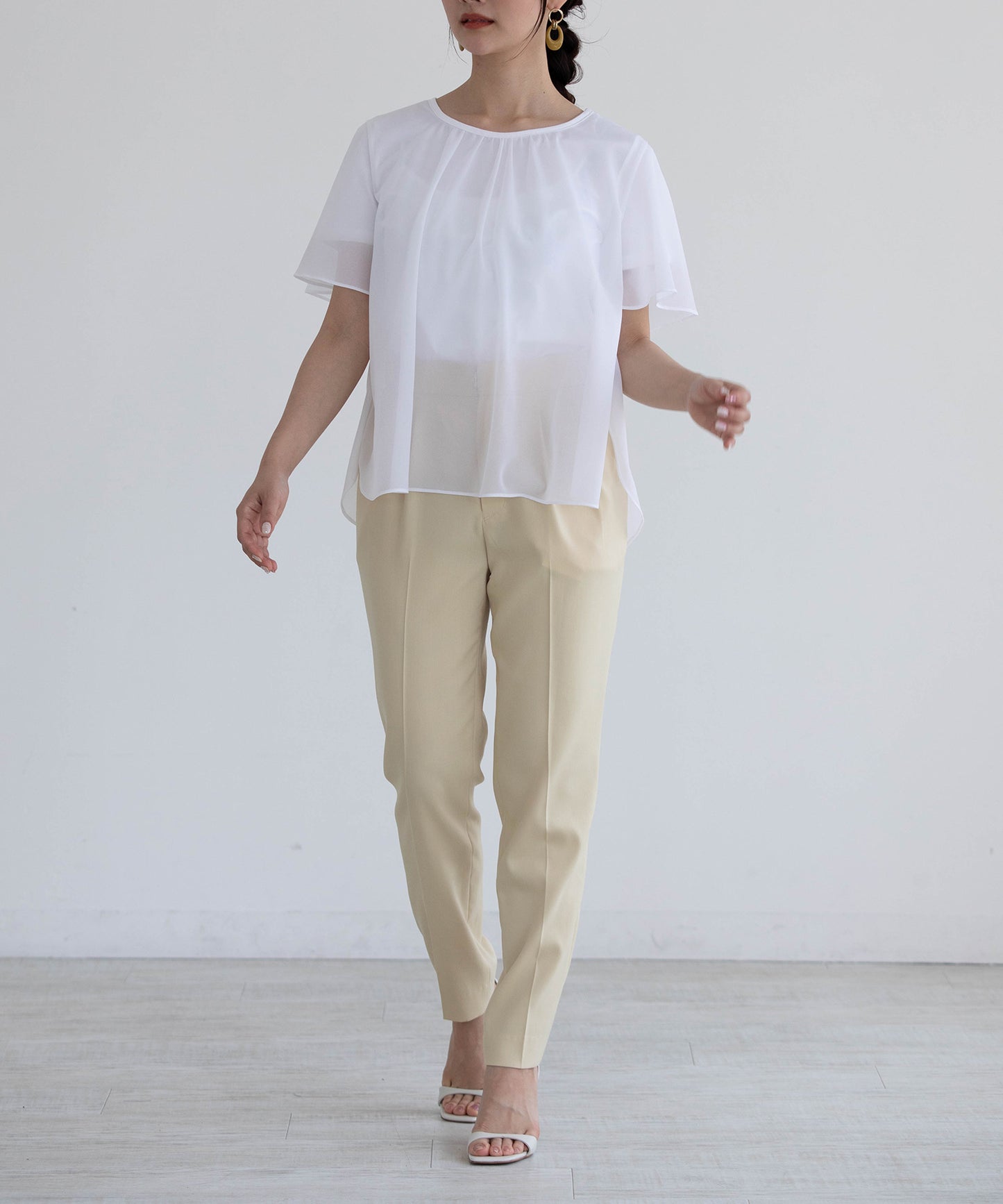 シフォンドッキングカットソー