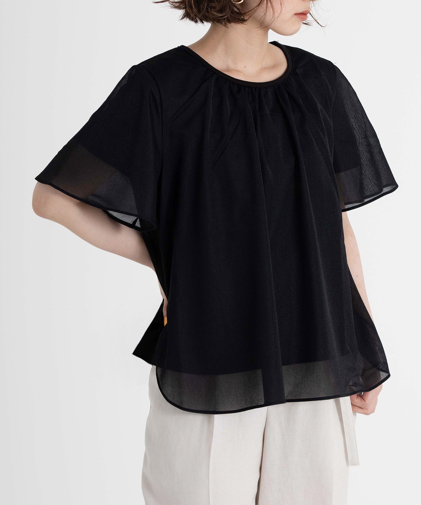 シフォンドッキングカットソー