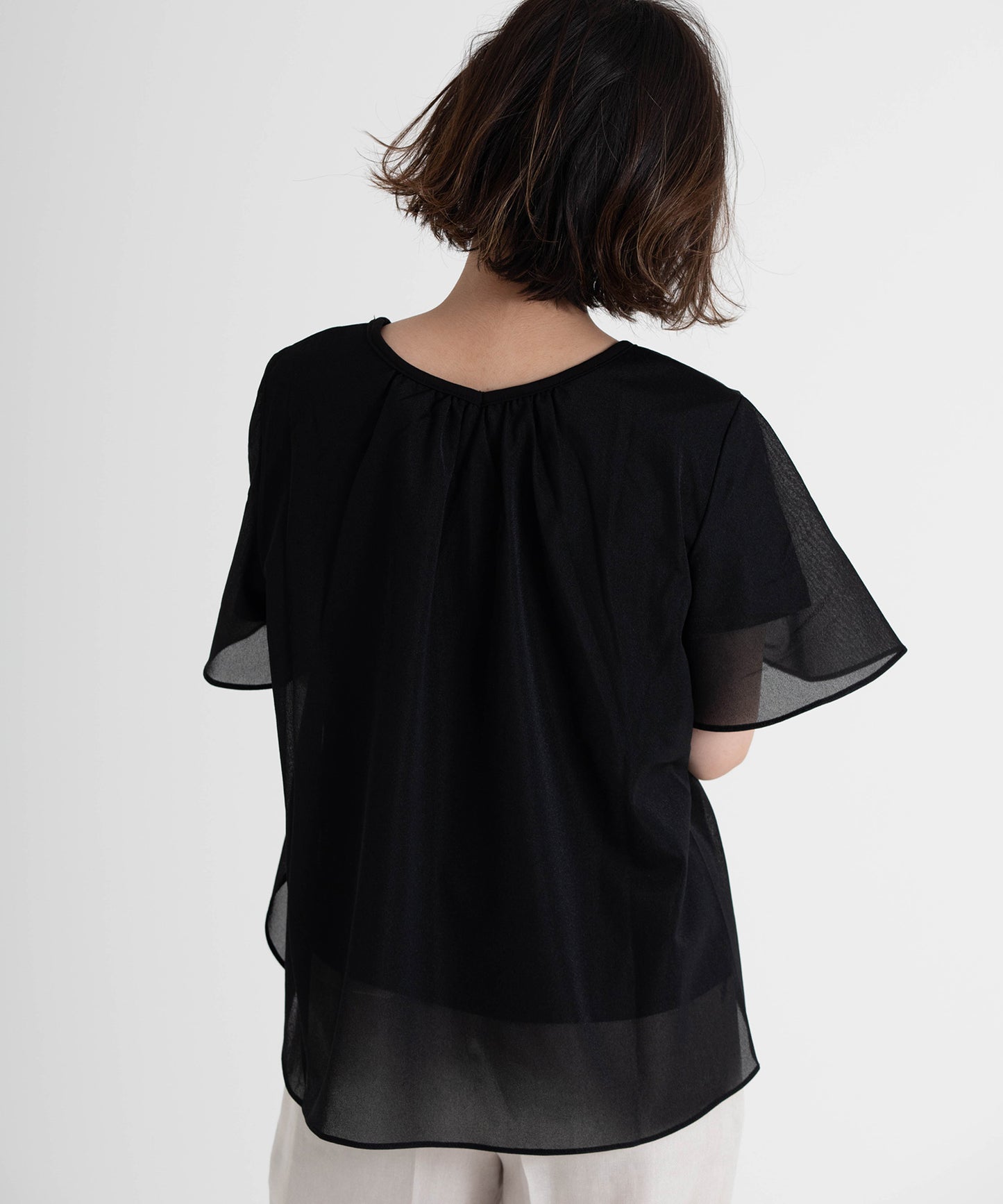 シフォンドッキングカットソー