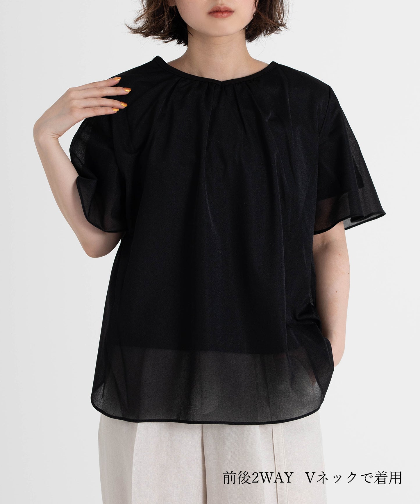 シフォンドッキングカットソー
