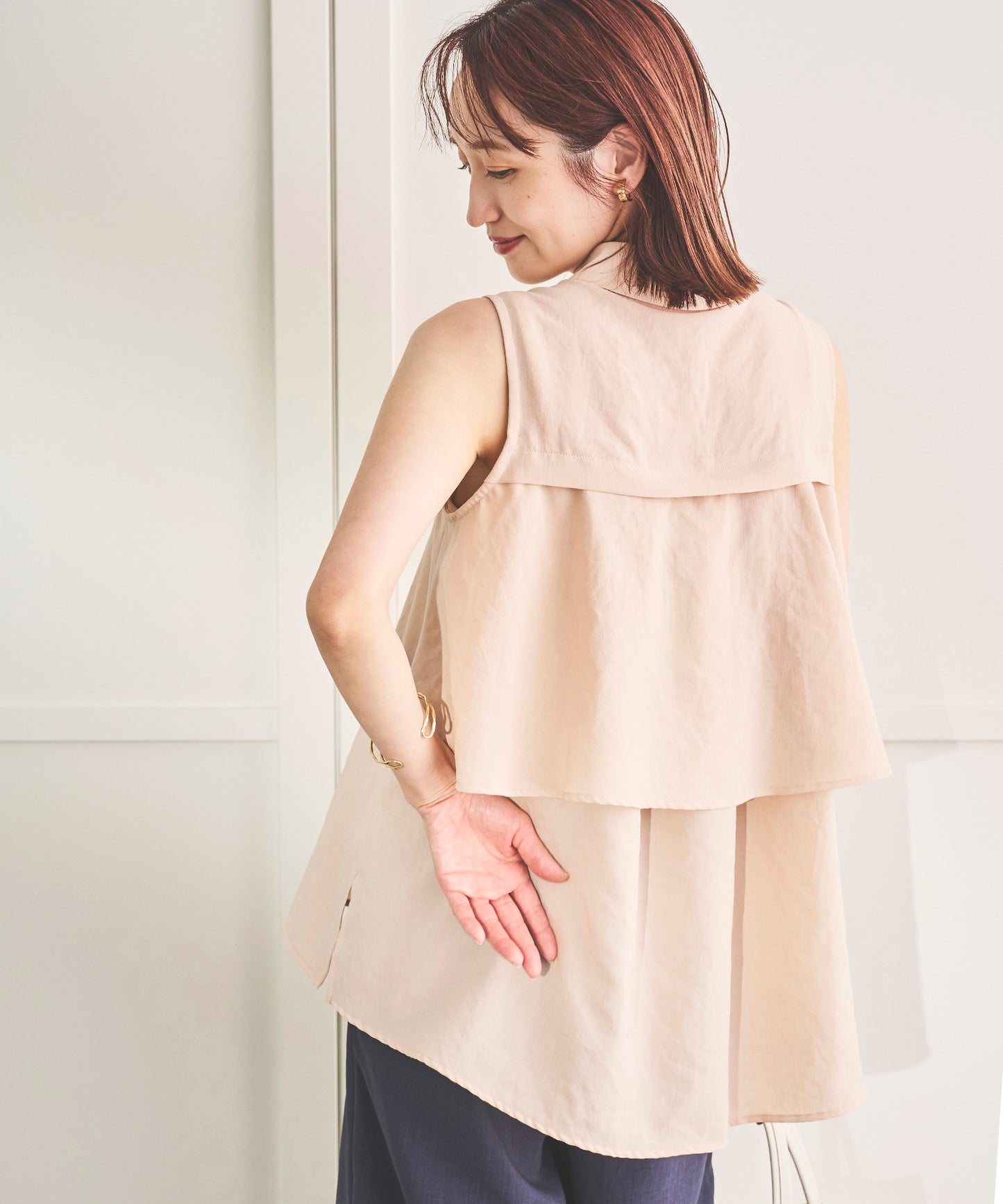 《予約商品》【セット対応】ドライワッシャーバックフレアブラウス