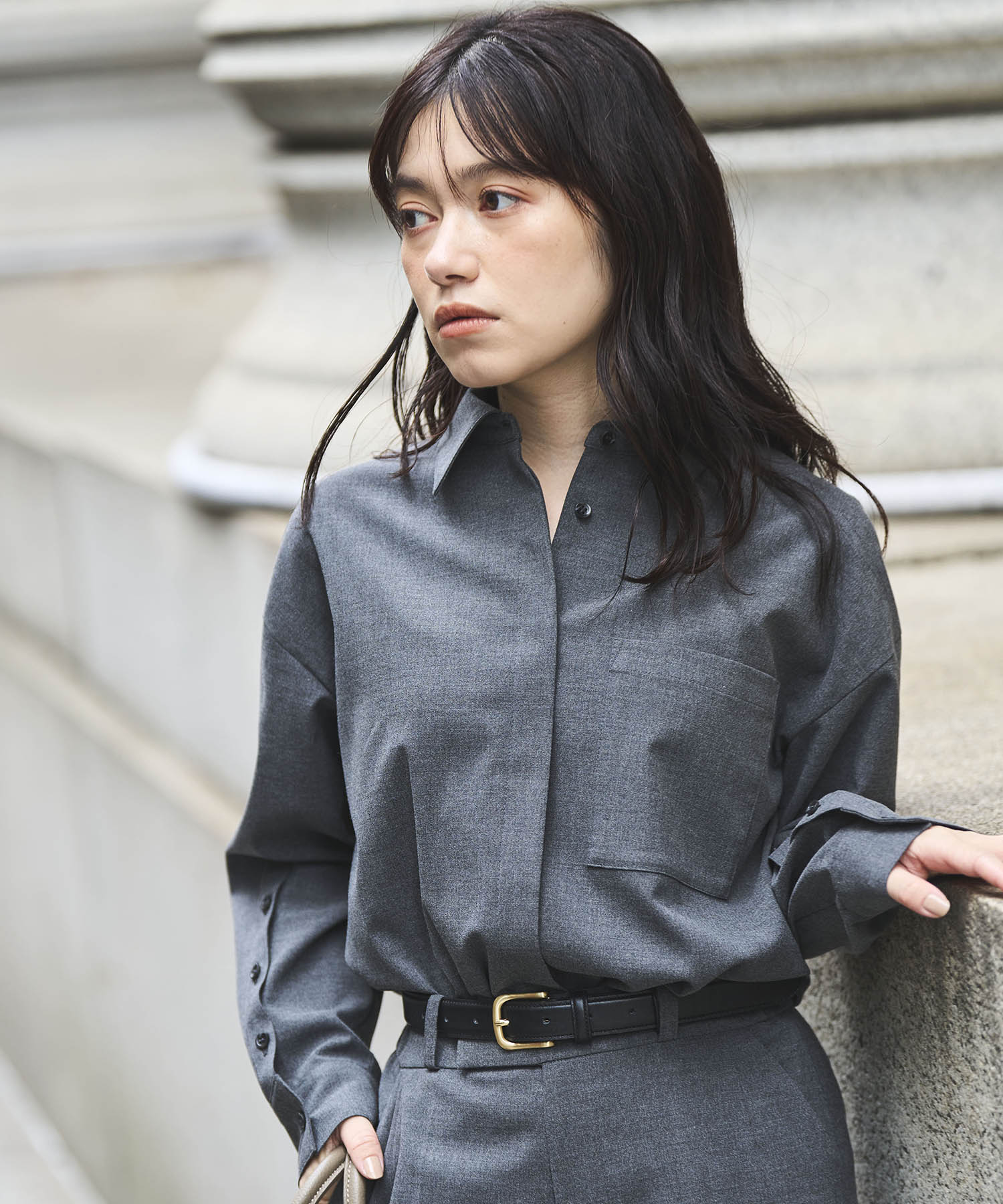 Seino] ジャンプスーツ ながけれ 女性シフォンドレスソリッド