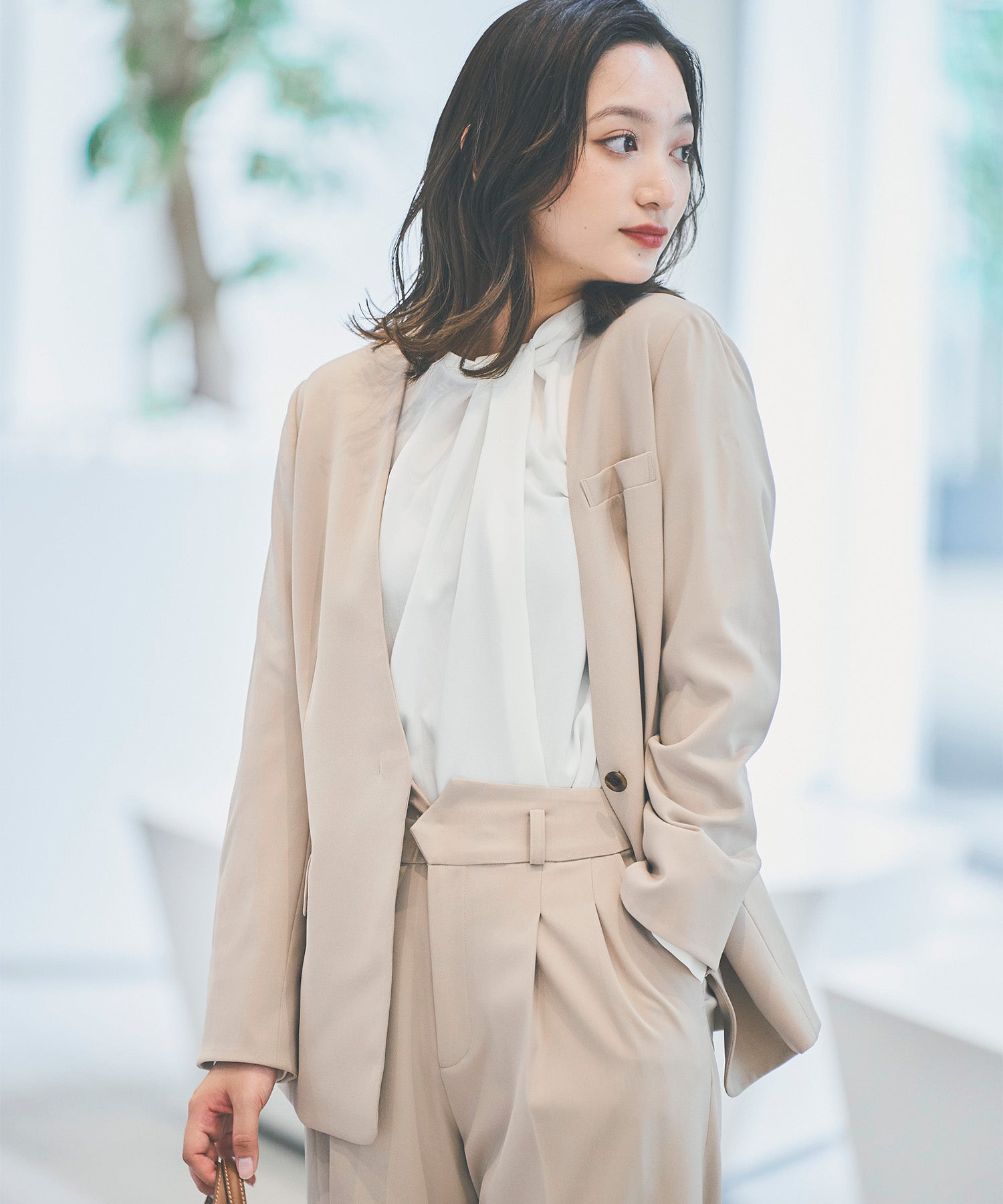 セット対応】ダブルクロスノーカラージャケット – Sirin Online Store