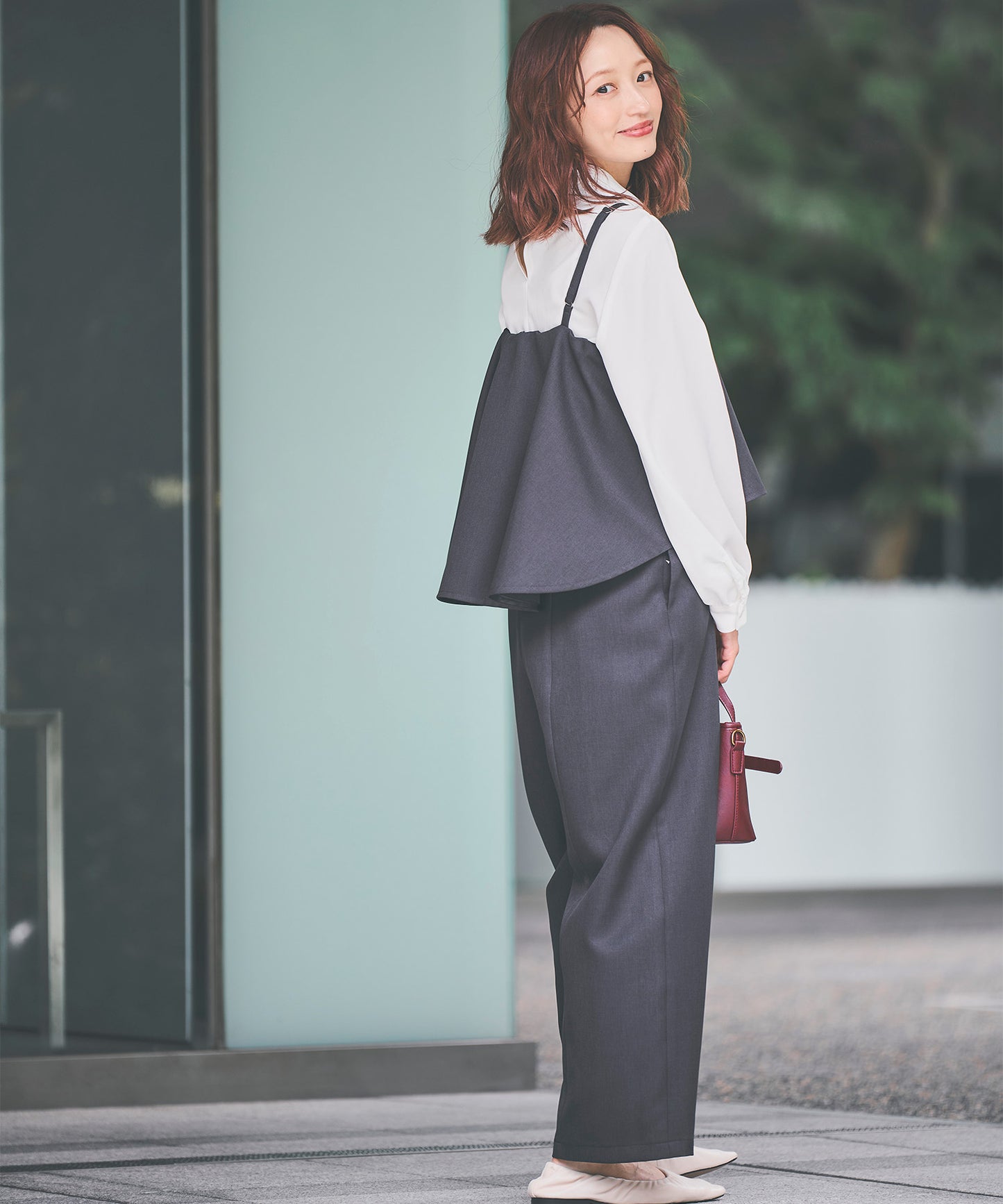 《予約商品 9/17 13:00まで10%OFF》ボウタイライクバックサテンブラウス