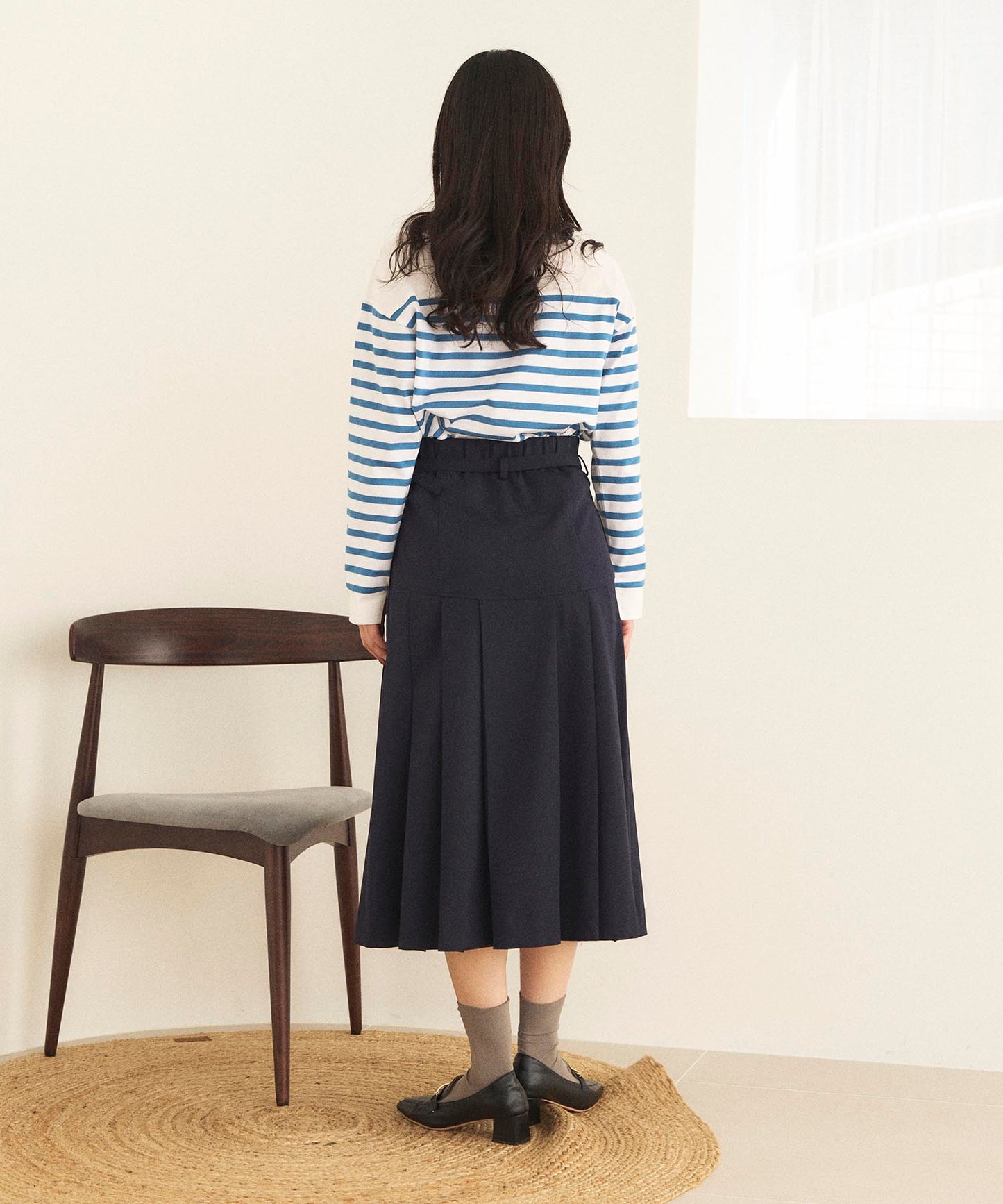 シルケットボーダーカットソー