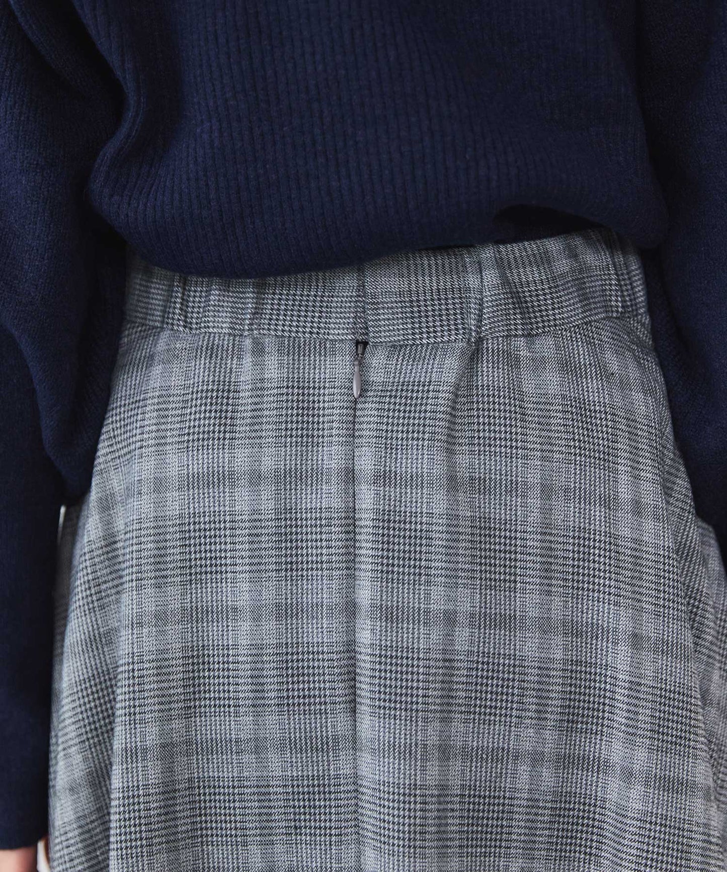 《予約商品 10/15 13:00まで10%OFF》ウエストタブ チェックフレアスカート