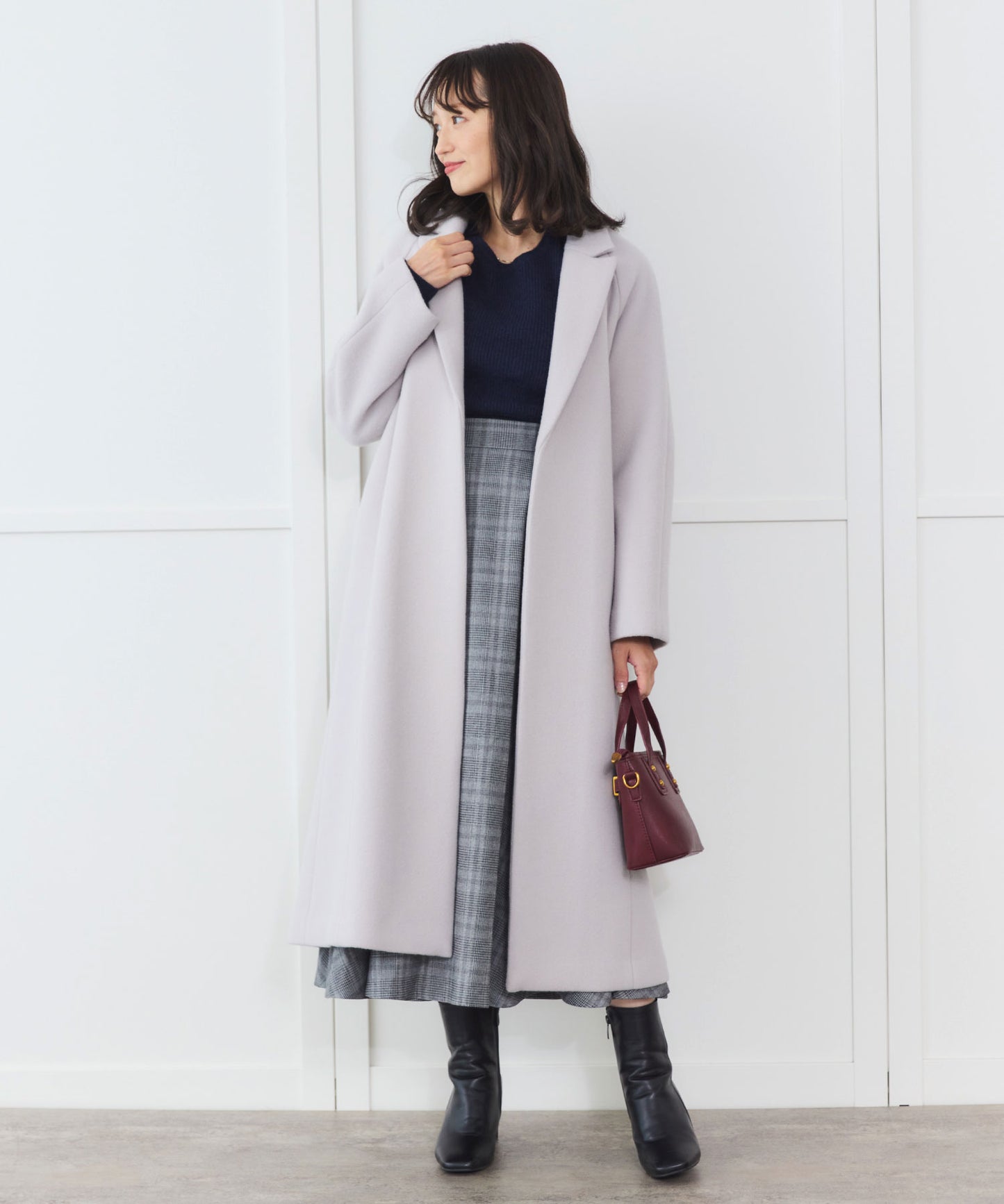 《予約商品 11/5 13:00まで10%OFF》【PECOLAMB】 ウールメルトンガウンコート