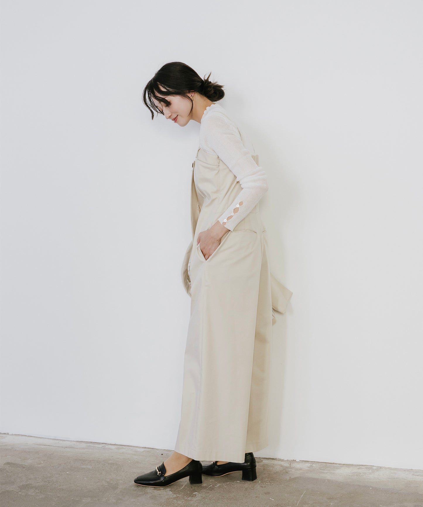 TRストレッチラップロンパース