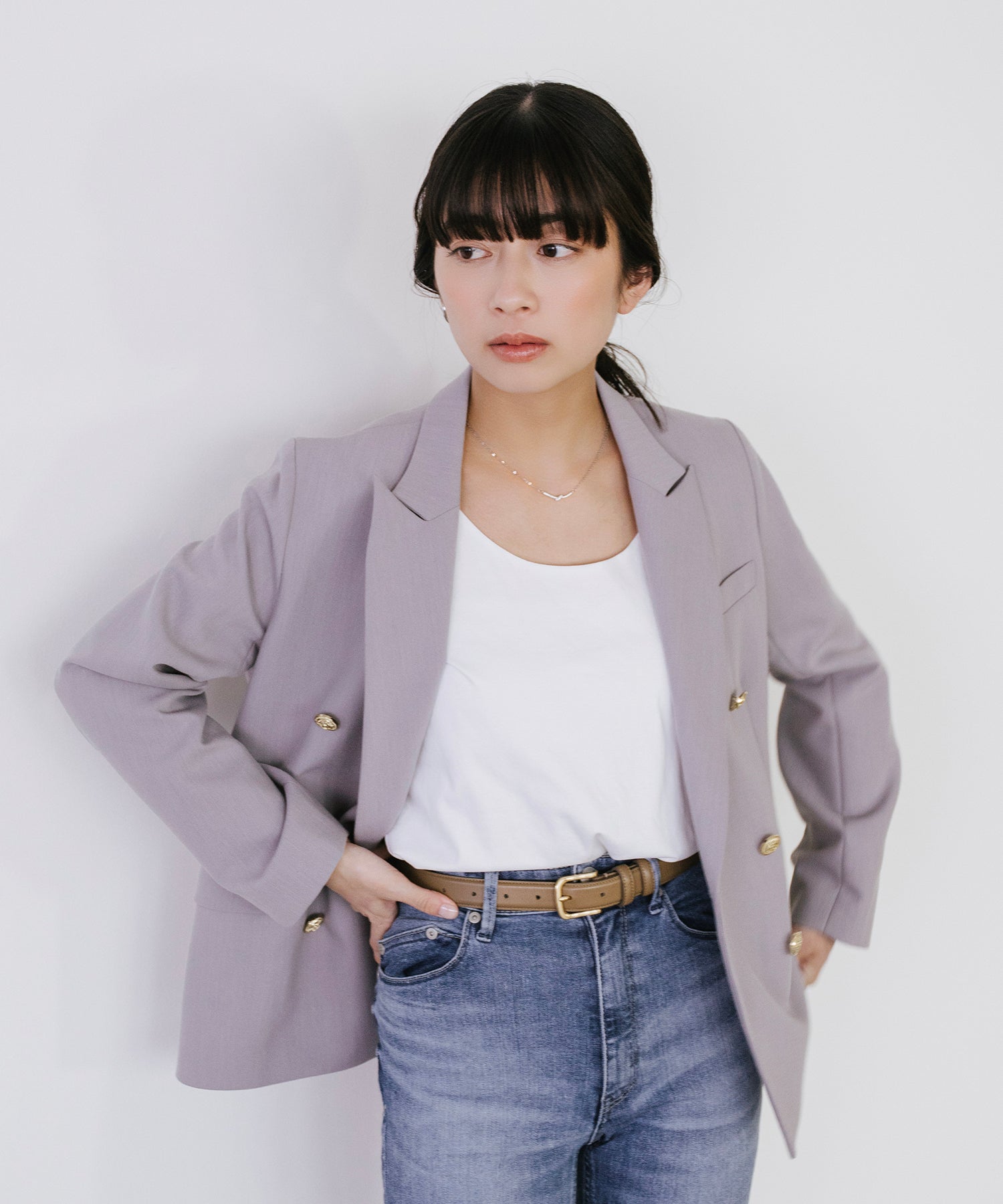 cahoさんご紹介アイテム】新色追加 ゴールドボタンダブルジャケット