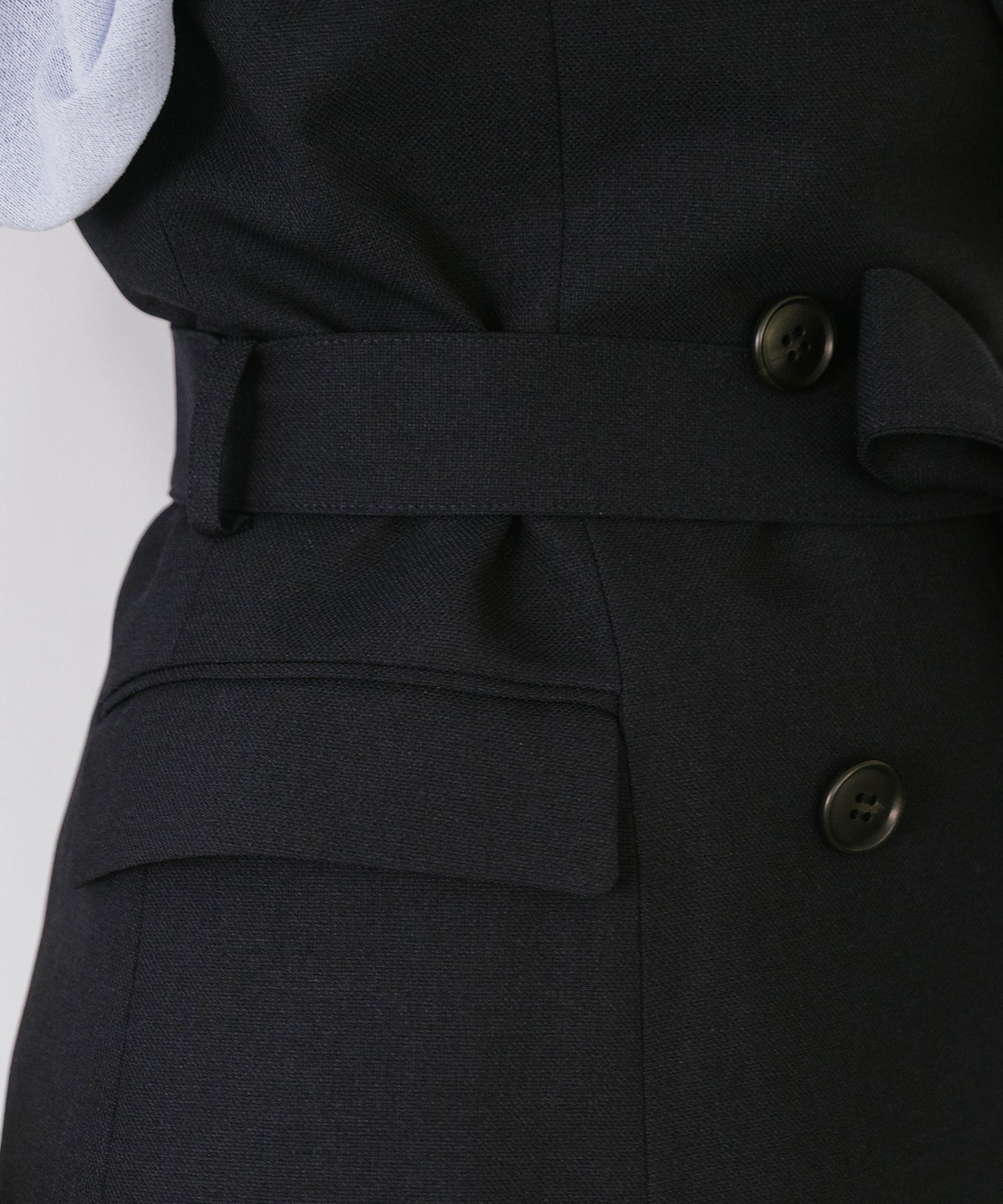 【SET UP可能】ウエストベルトリネンライクジレ