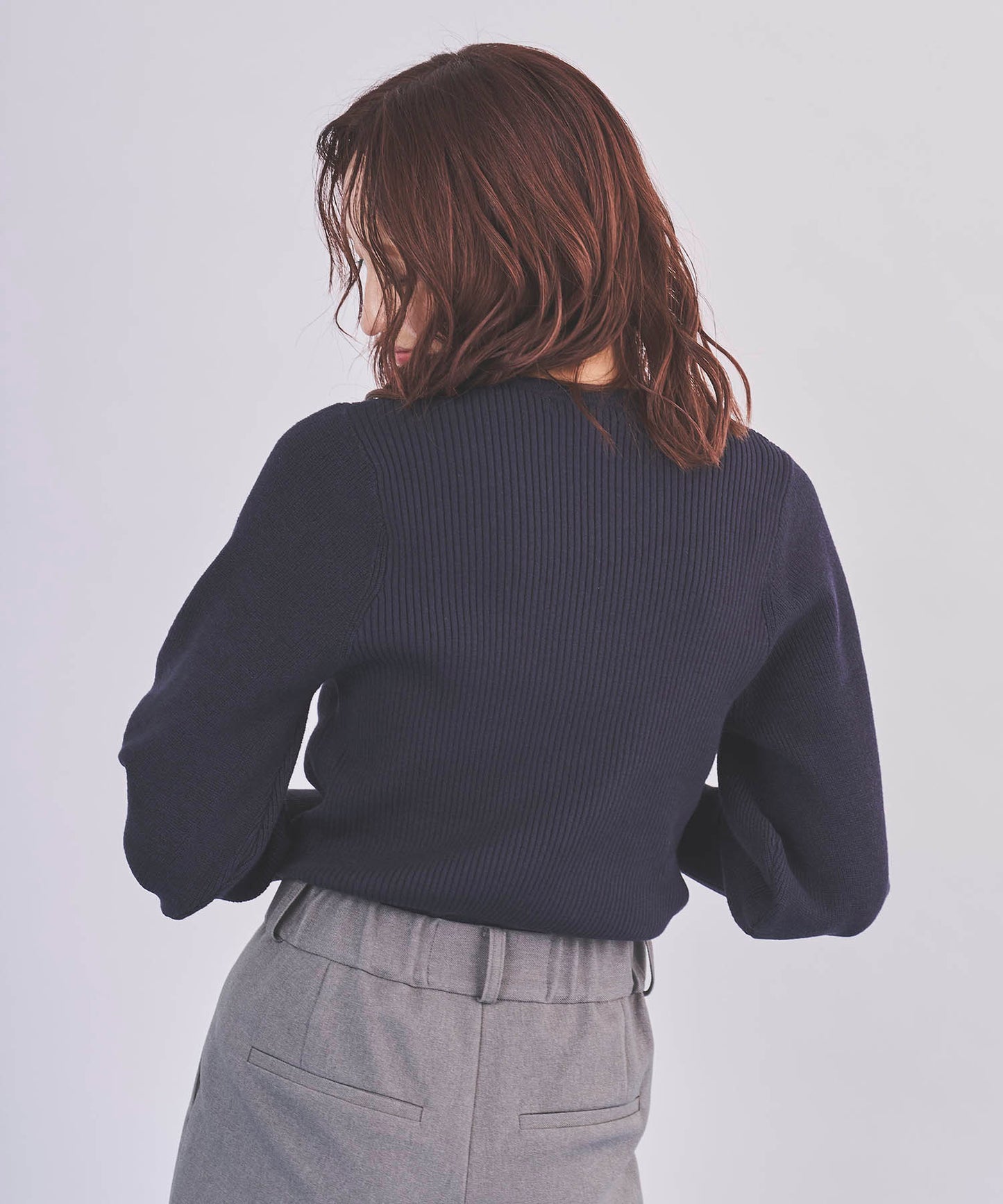 《予約商品 8/29 13:00まで10%OFF》【新色展開】 ボリュームスリーブリブニット