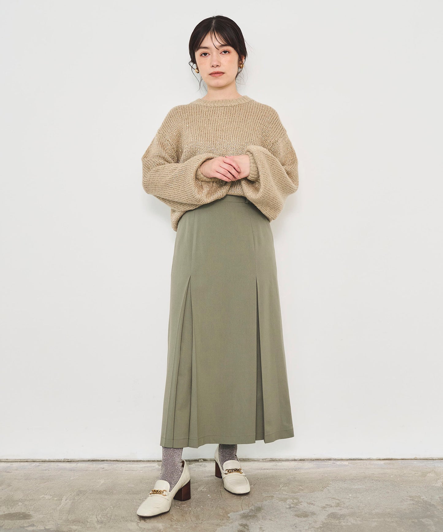 ベージュ/152㎝ Fサイズ着用