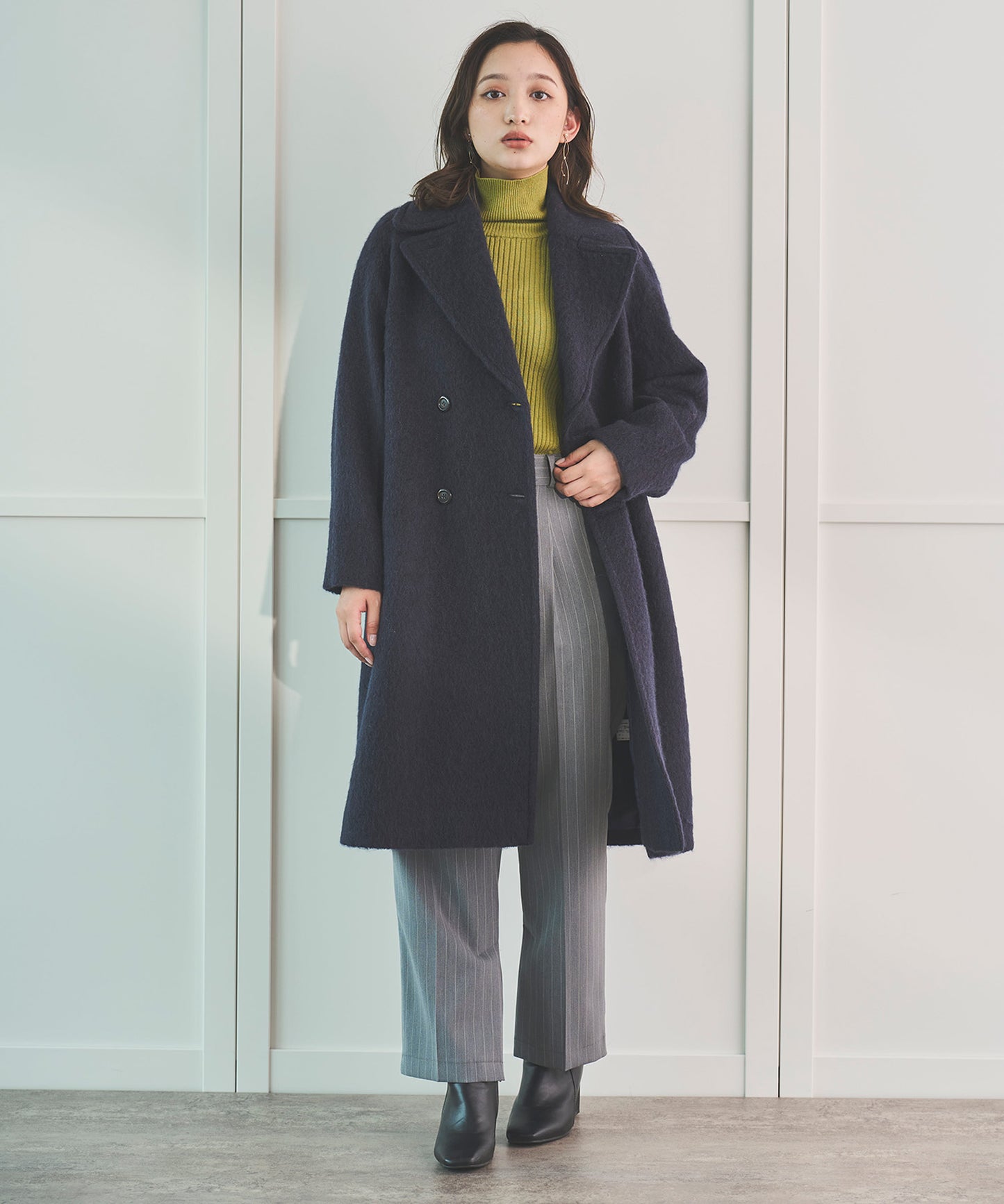 《予約商品 10/22 13:00まで10%OFF》【軽量】ロングシャギーコート