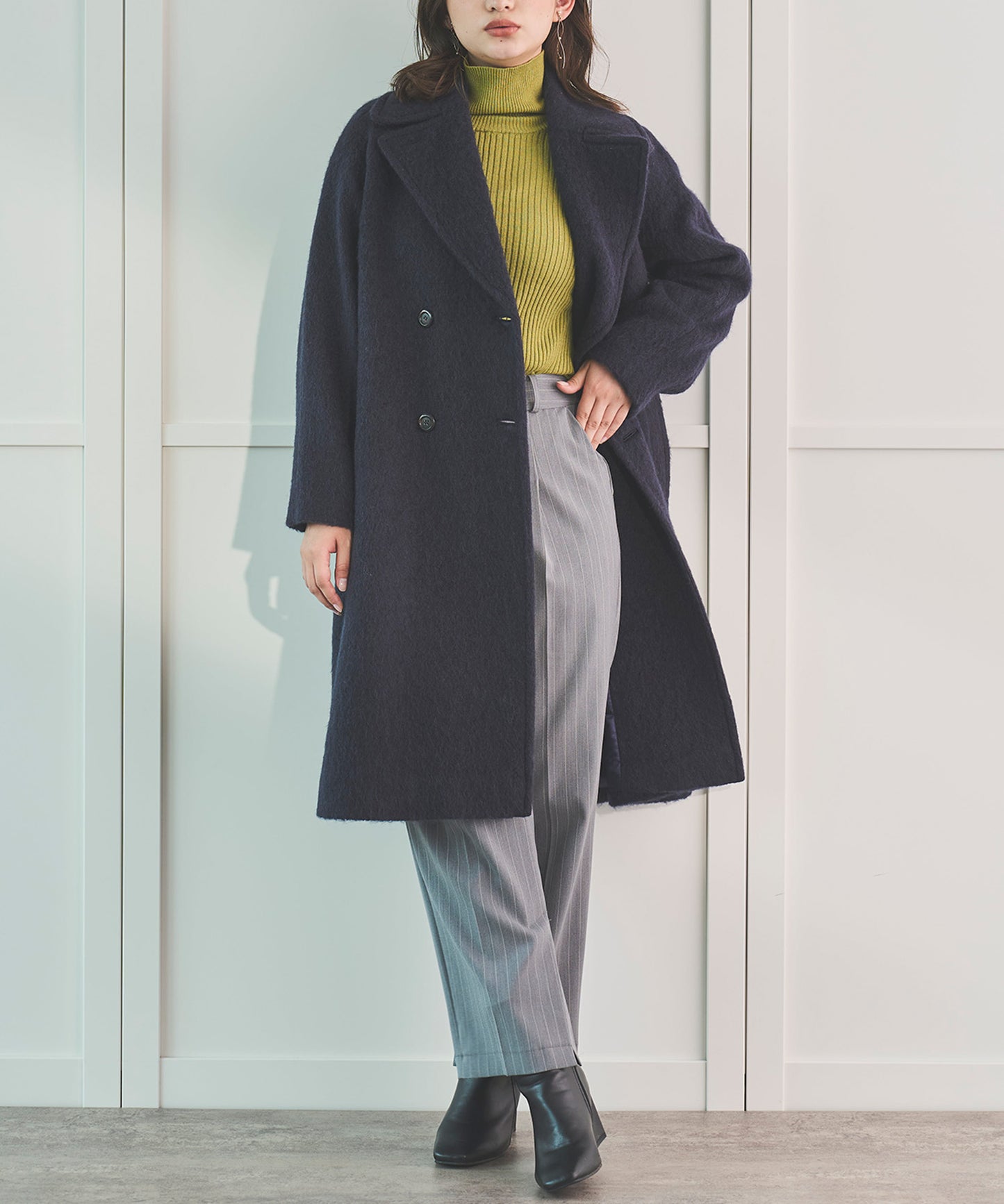 《予約商品 10/22 13:00まで10%OFF》【軽量】ロングシャギーコート