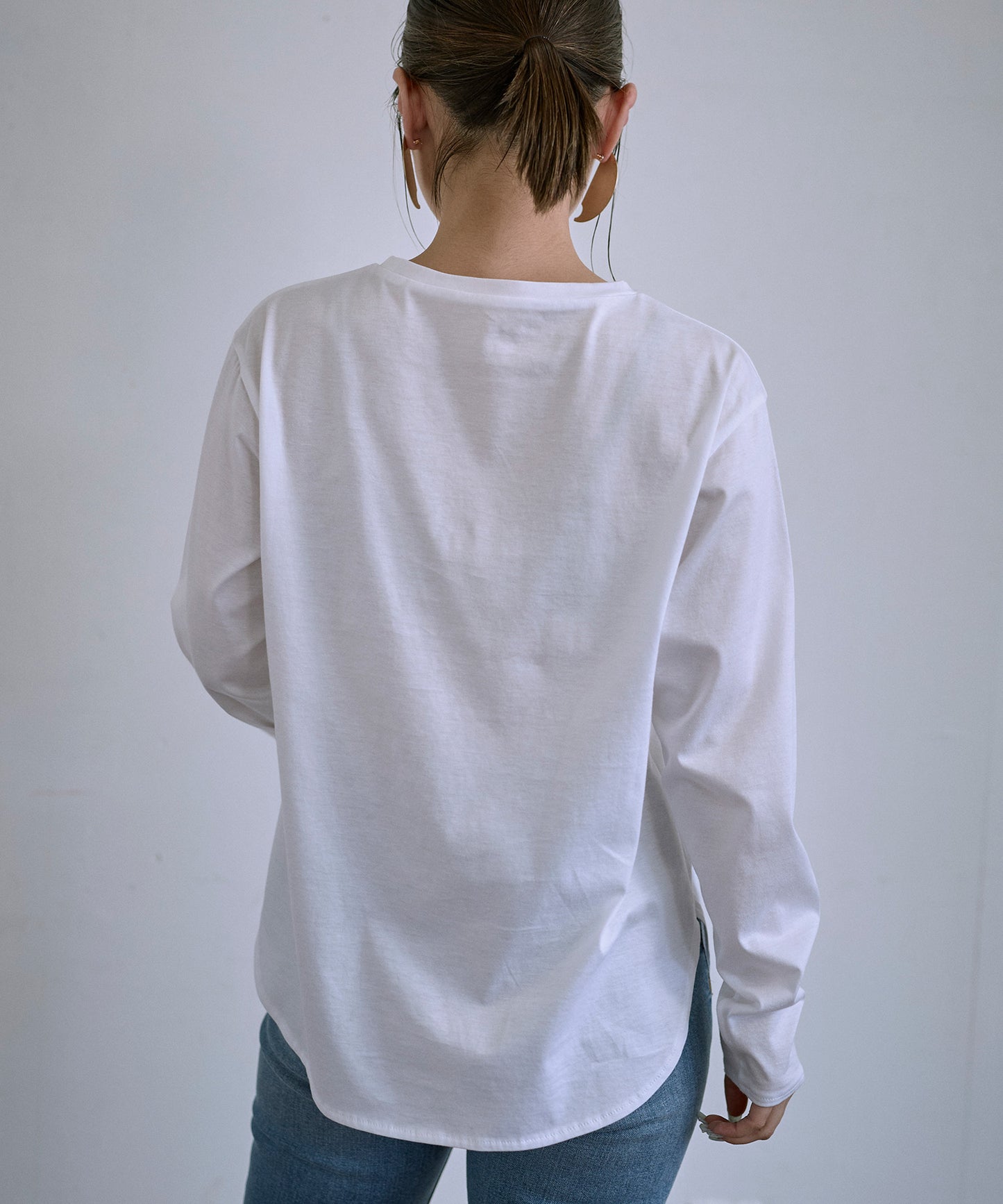 ラウンドヘムロゴT