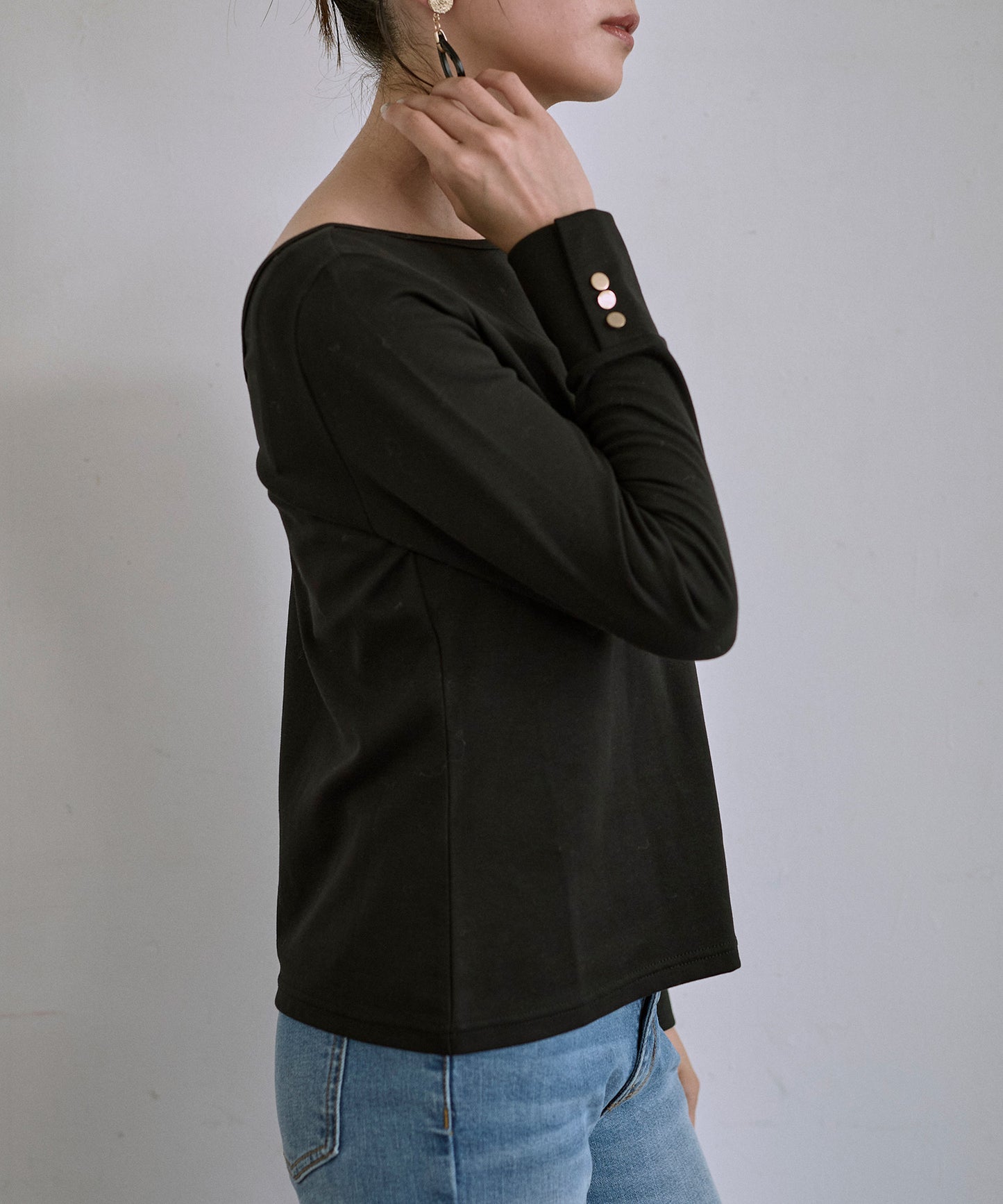 【Sirin定番】バレエネックカットソー