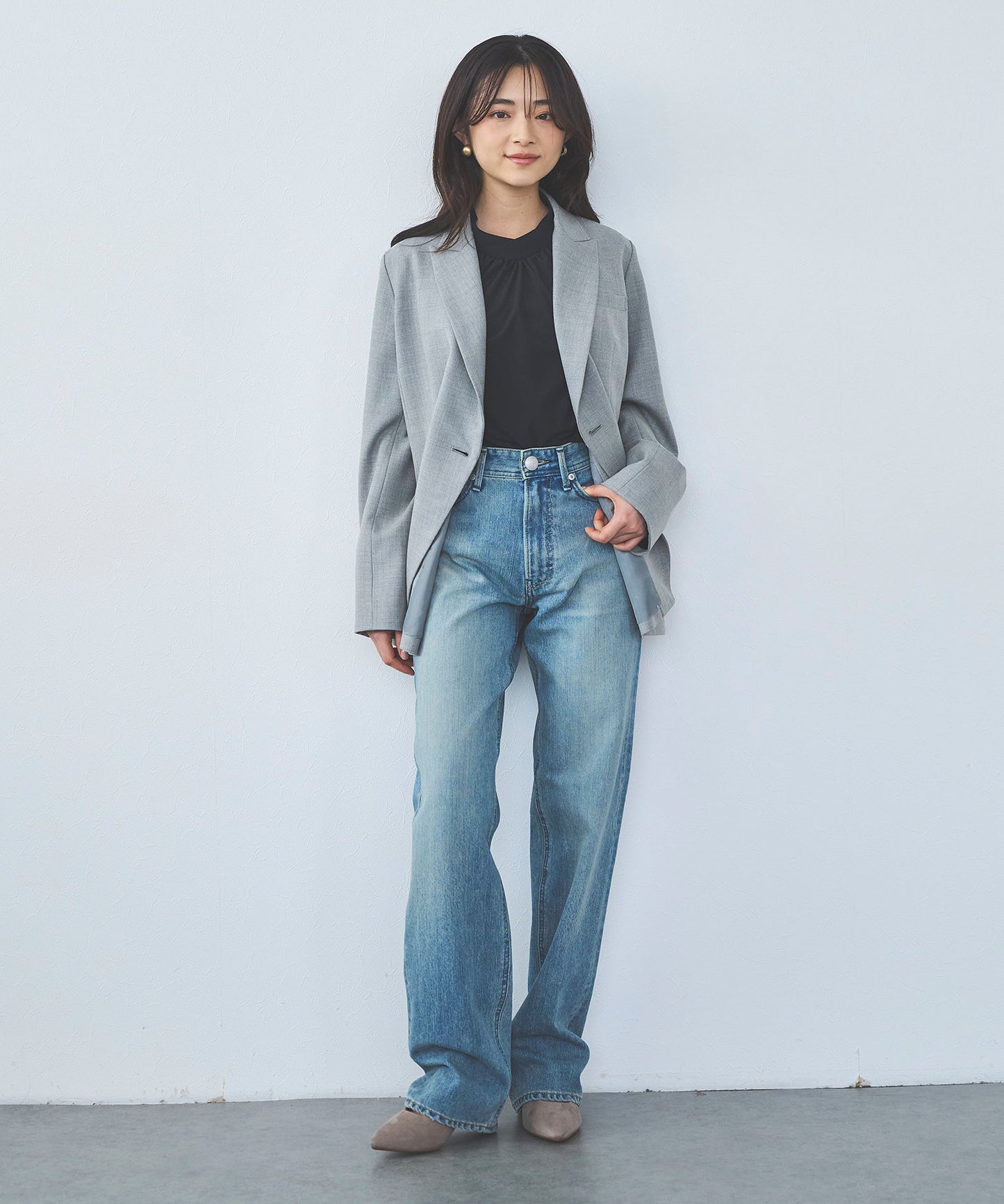 【Premium】super100’sウールブレンドシェイプジャケット
