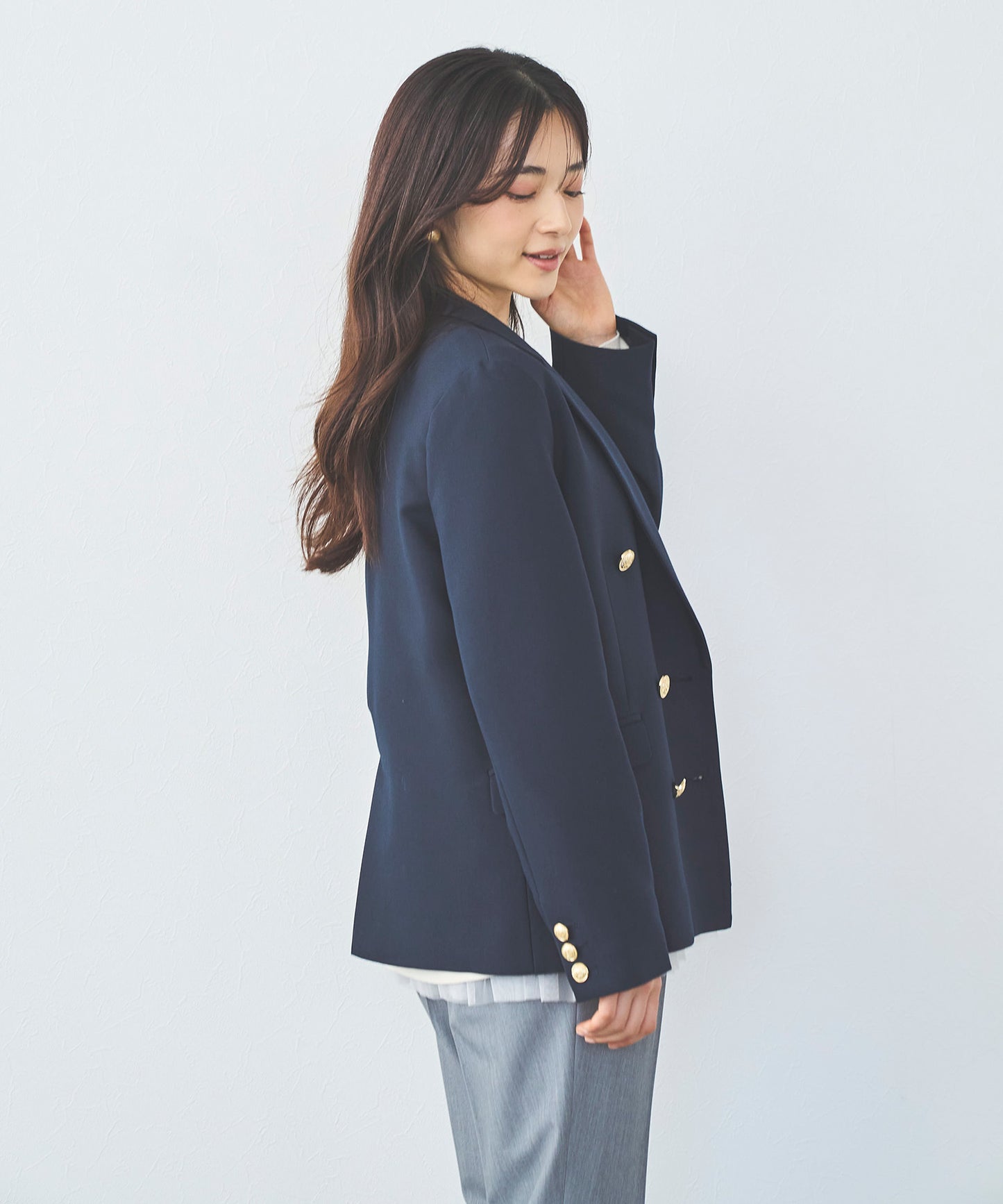 【cahoさんご紹介アイテム】新色追加 ゴールドボタンダブルジャケット