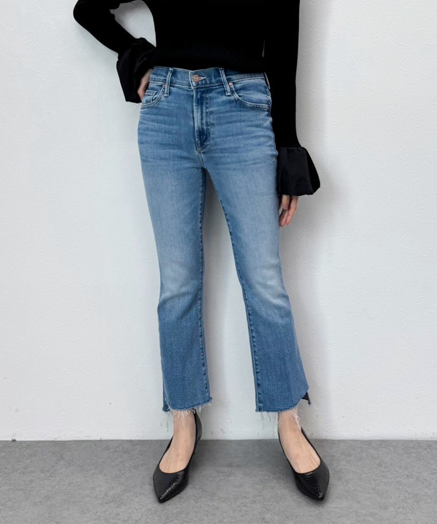 【MOTHER】LIL INSIDER CROP STEP FRAY