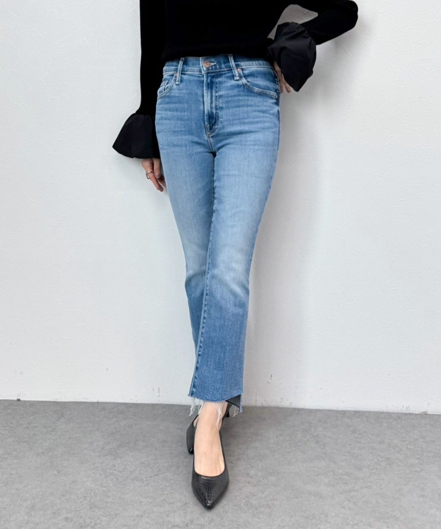 【MOTHER】LIL INSIDER CROP STEP FRAY