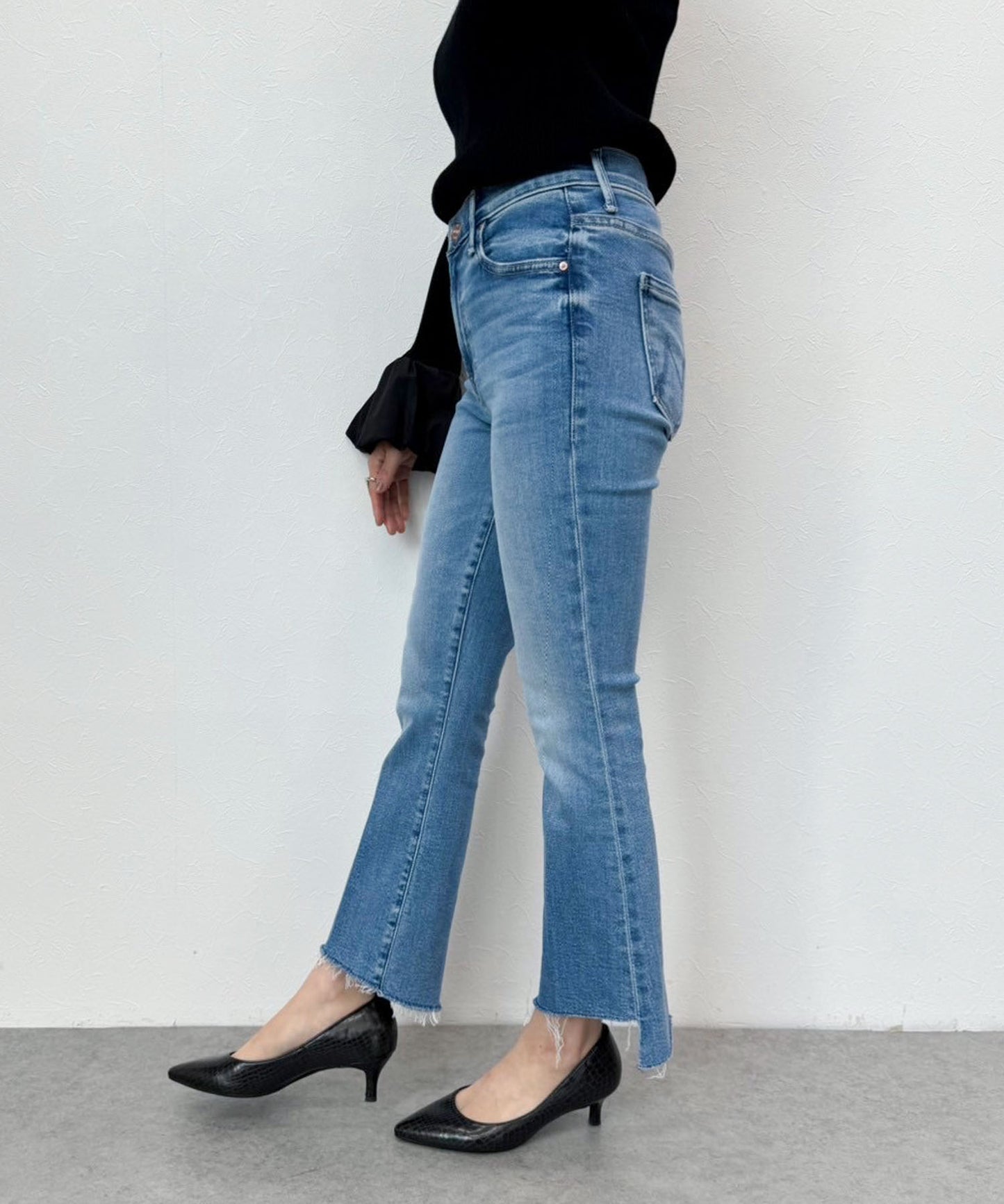 【MOTHER】LIL INSIDER CROP STEP FRAY