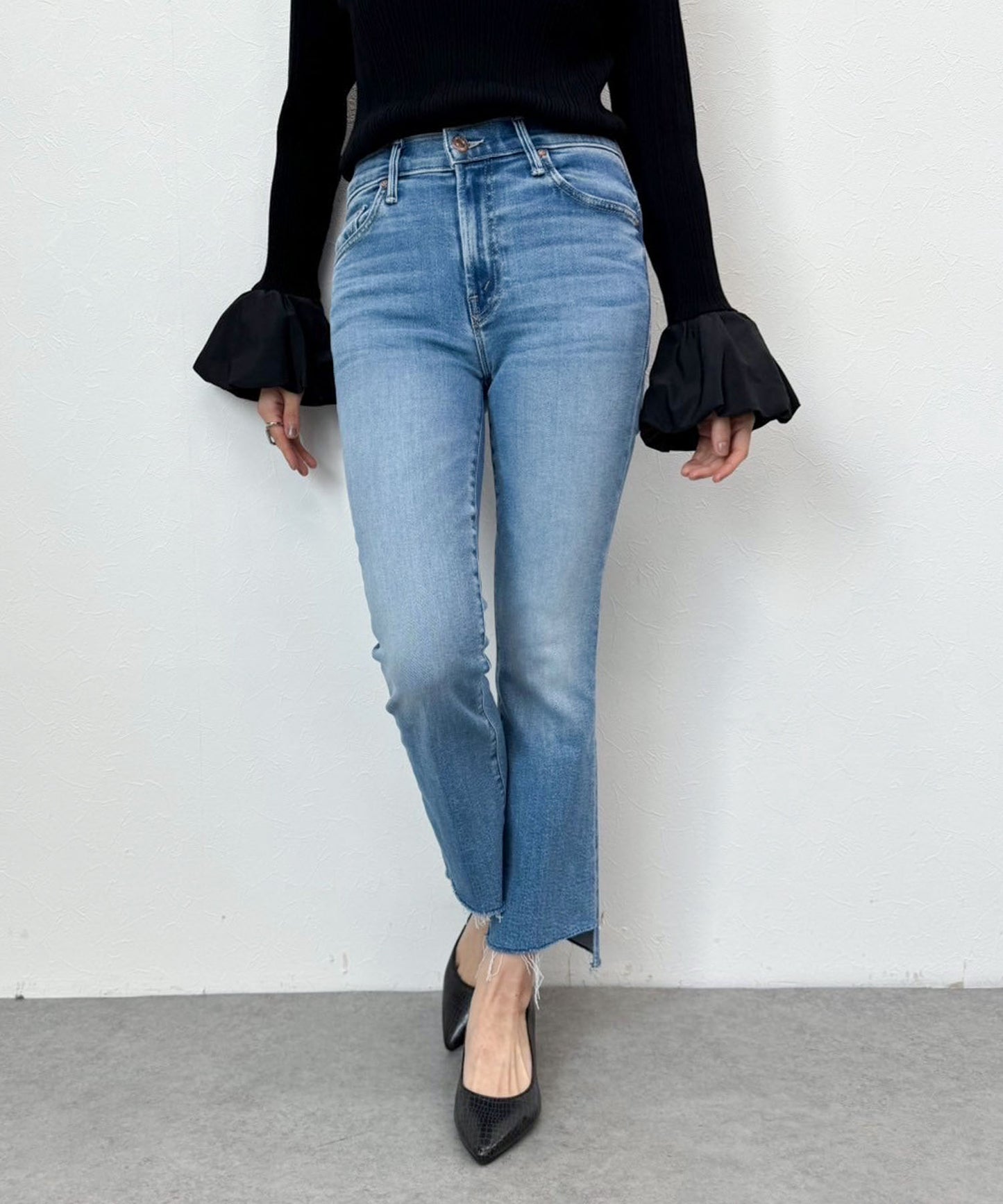 【MOTHER】LIL INSIDER CROP STEP FRAY