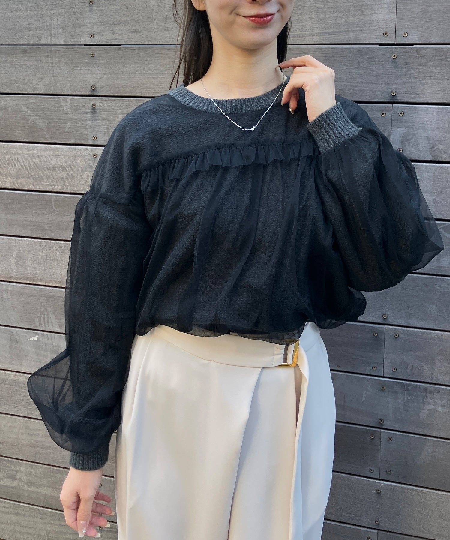 フリルチュールドッキングニット – Sirin Online Store
