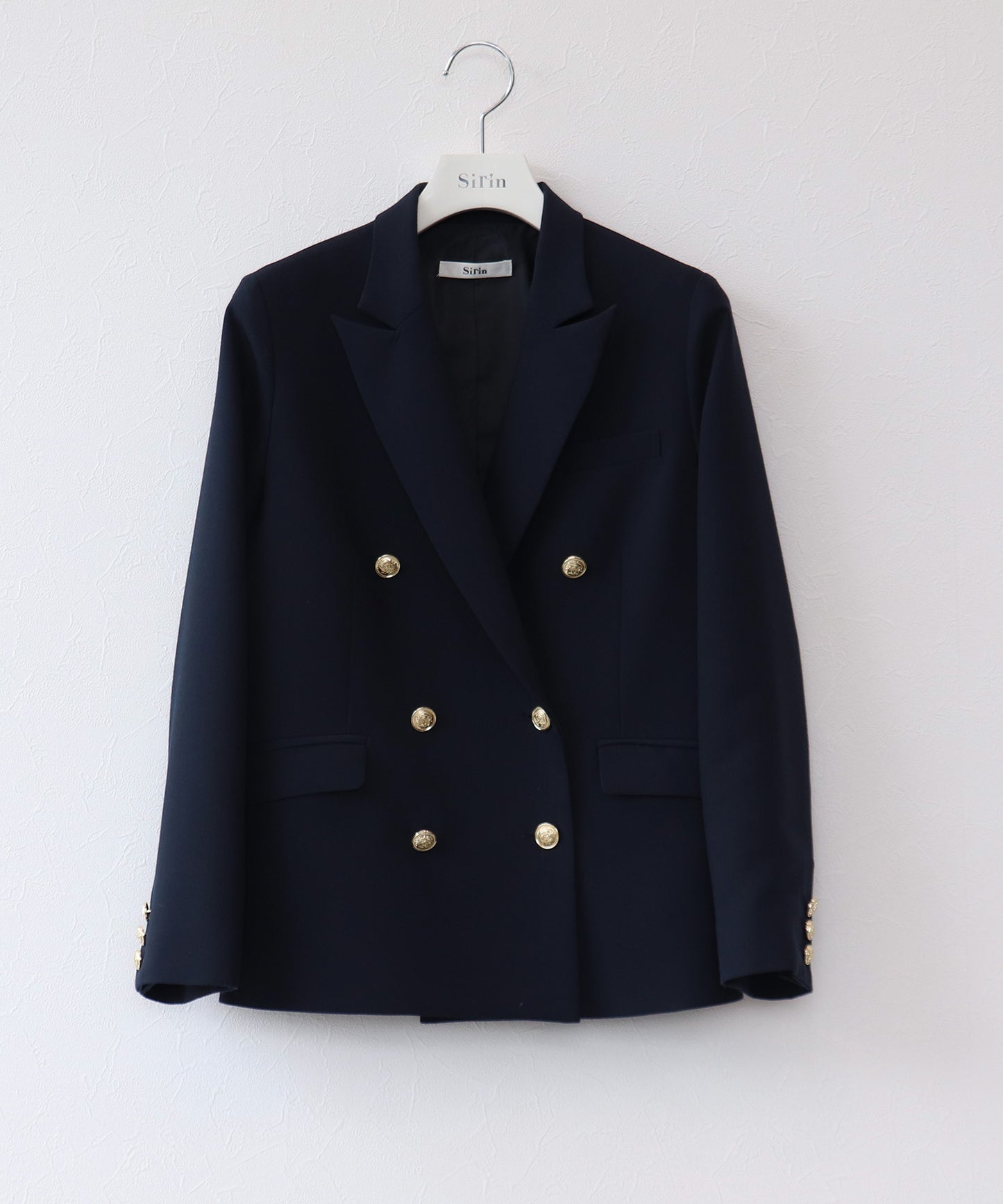 【秋新色追加】 ゴールドボタンダブルジャケット