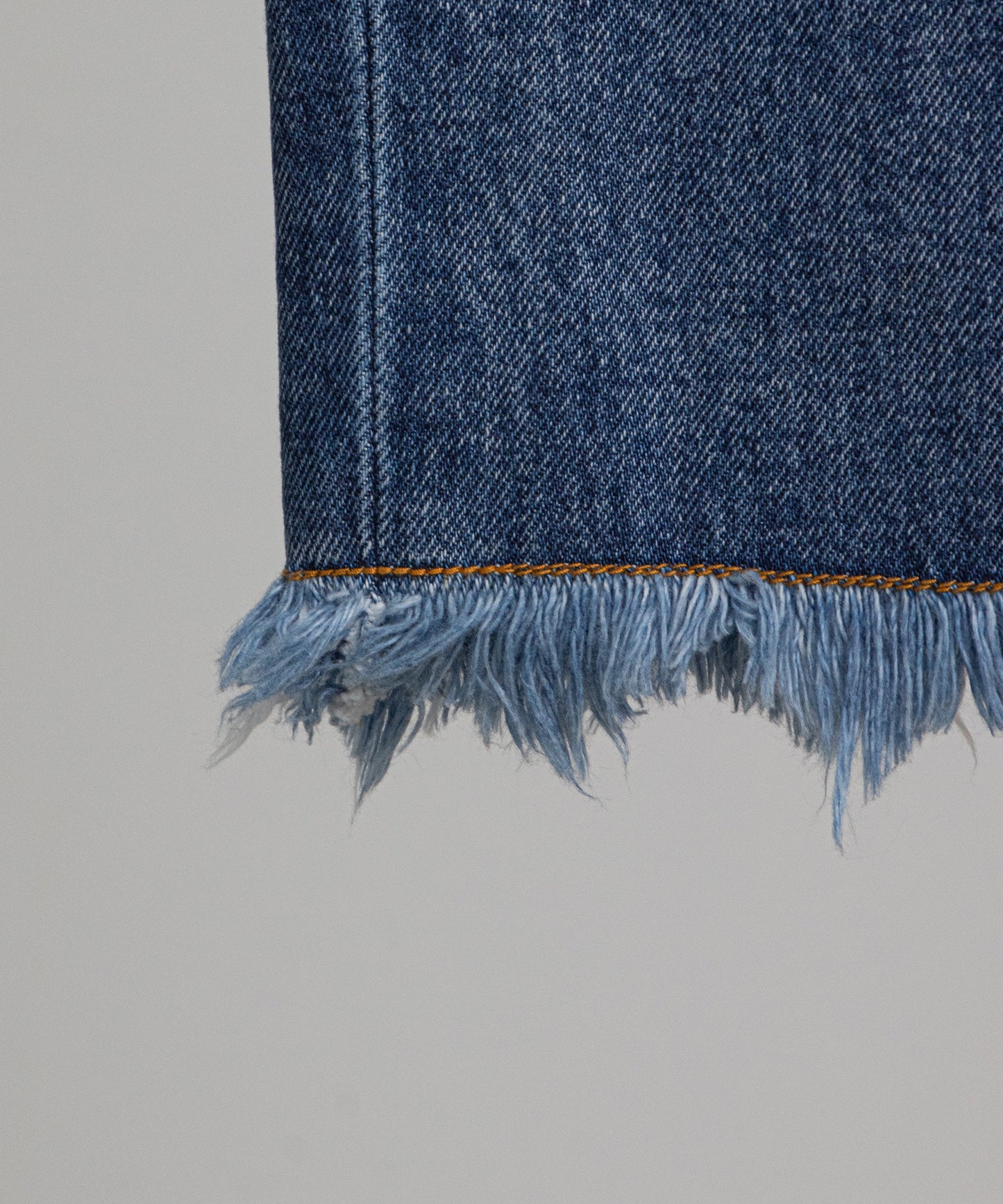 【ヴィンテージ風】フリンジワイドデニム