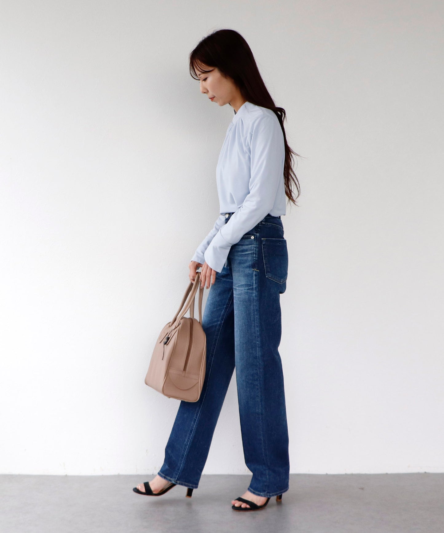 【YANUK】LEA ローライズボーイズストレート ブルー