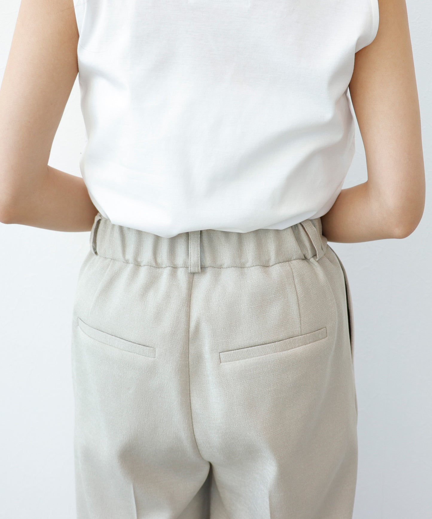【cahoさんご紹介アイテム】セット対応 リネンライクワイドパンツ