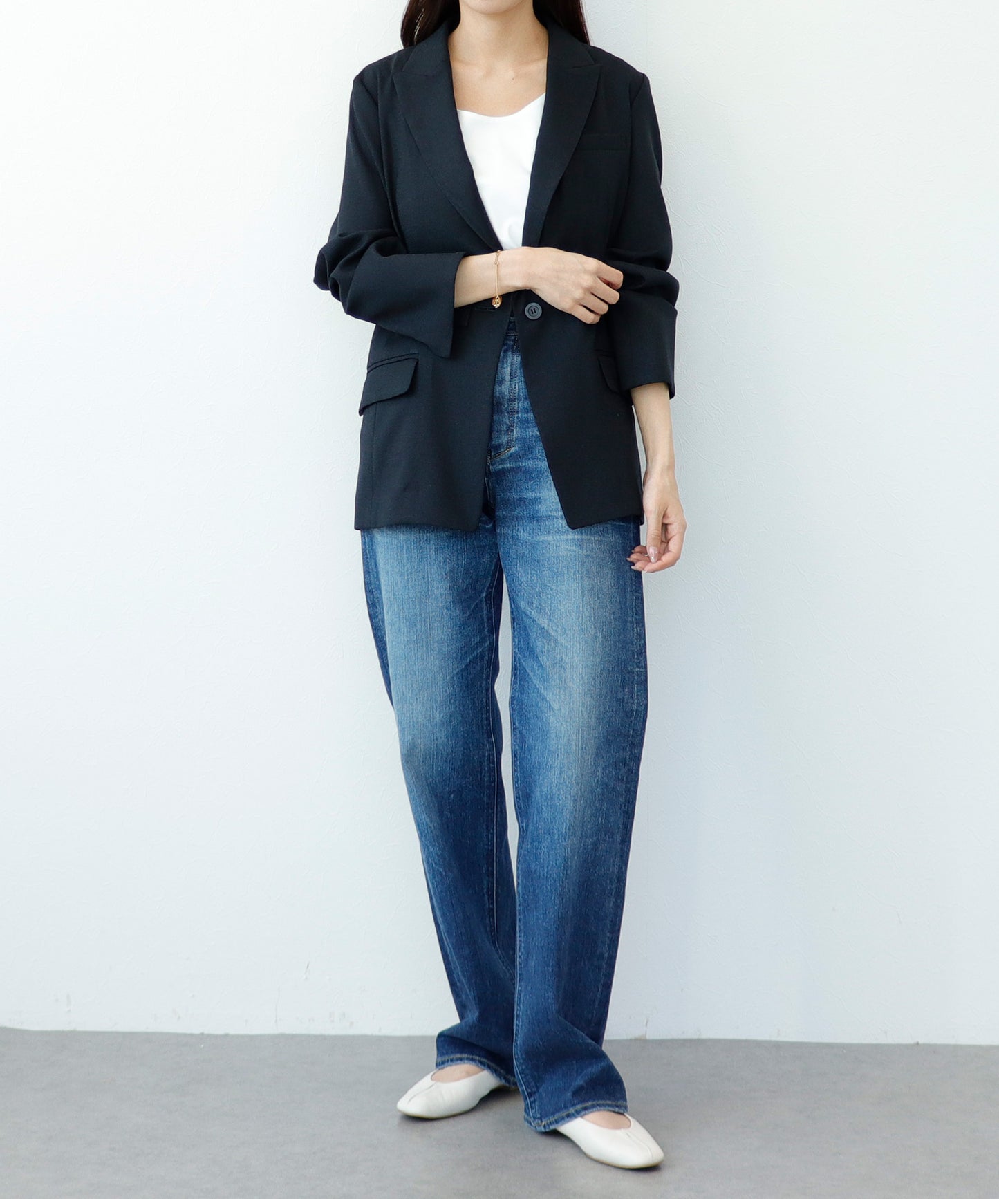 【cahoさんご紹介アイテム】セット対応 リネンライクシングルジャケット