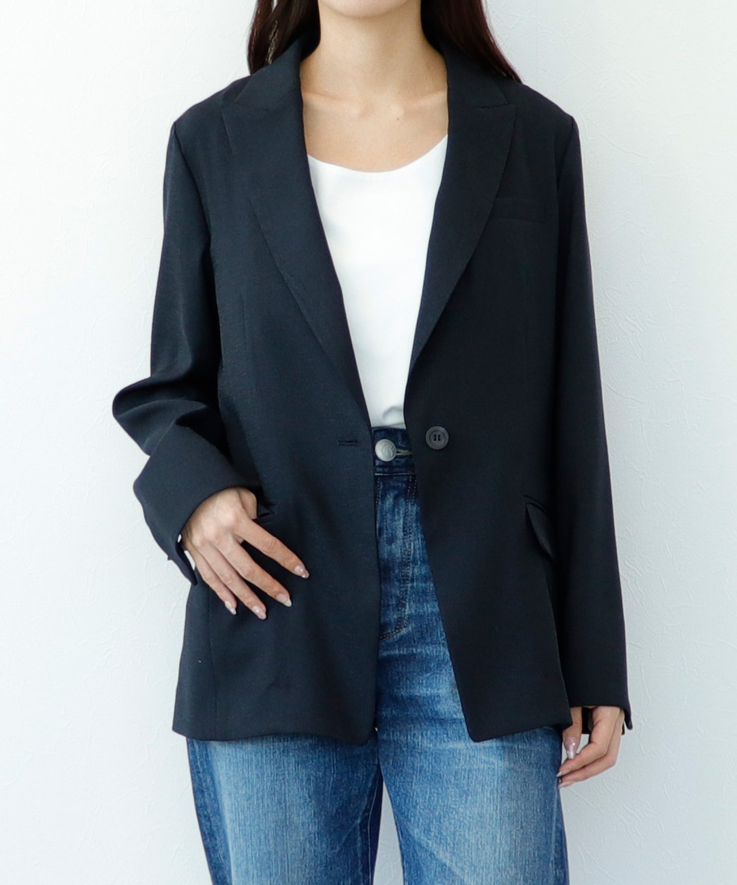 【cahoさんご紹介アイテム】セット対応 リネンライクシングルジャケット
