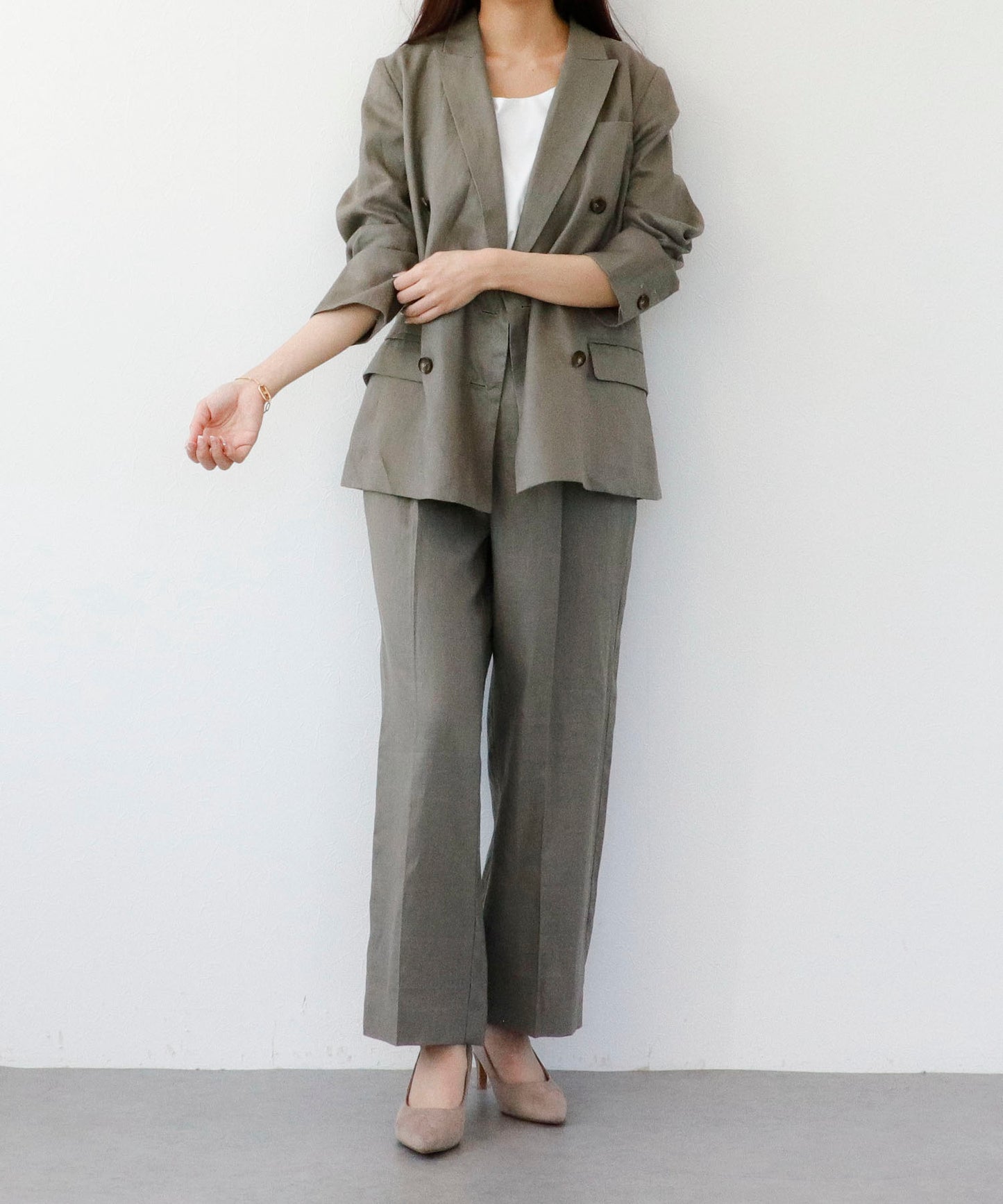 【Premium】リネン100%ストレートパンツ
