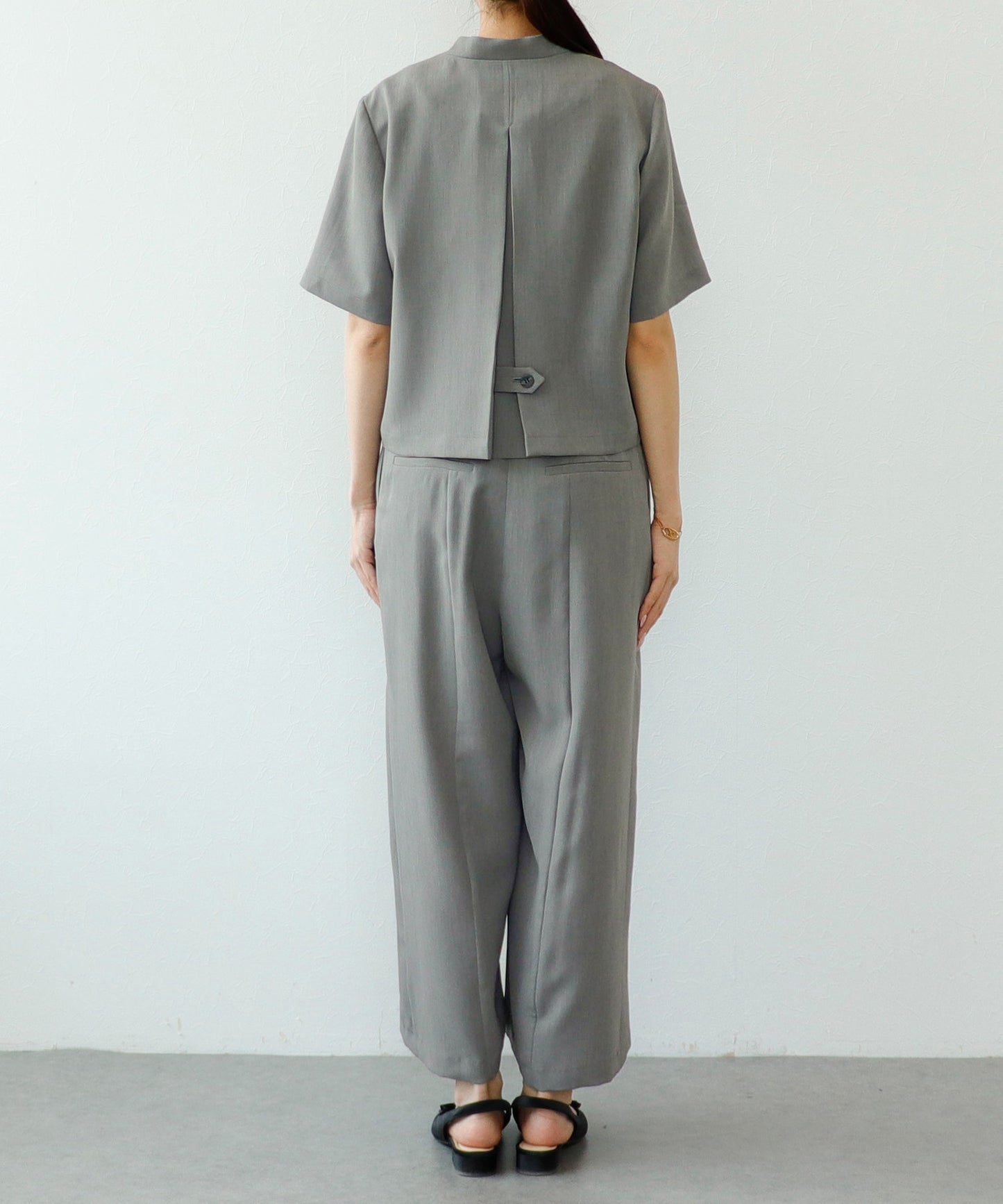 《予約商品》【セット対応】リラックスツイル ハーフスリーブジャケット