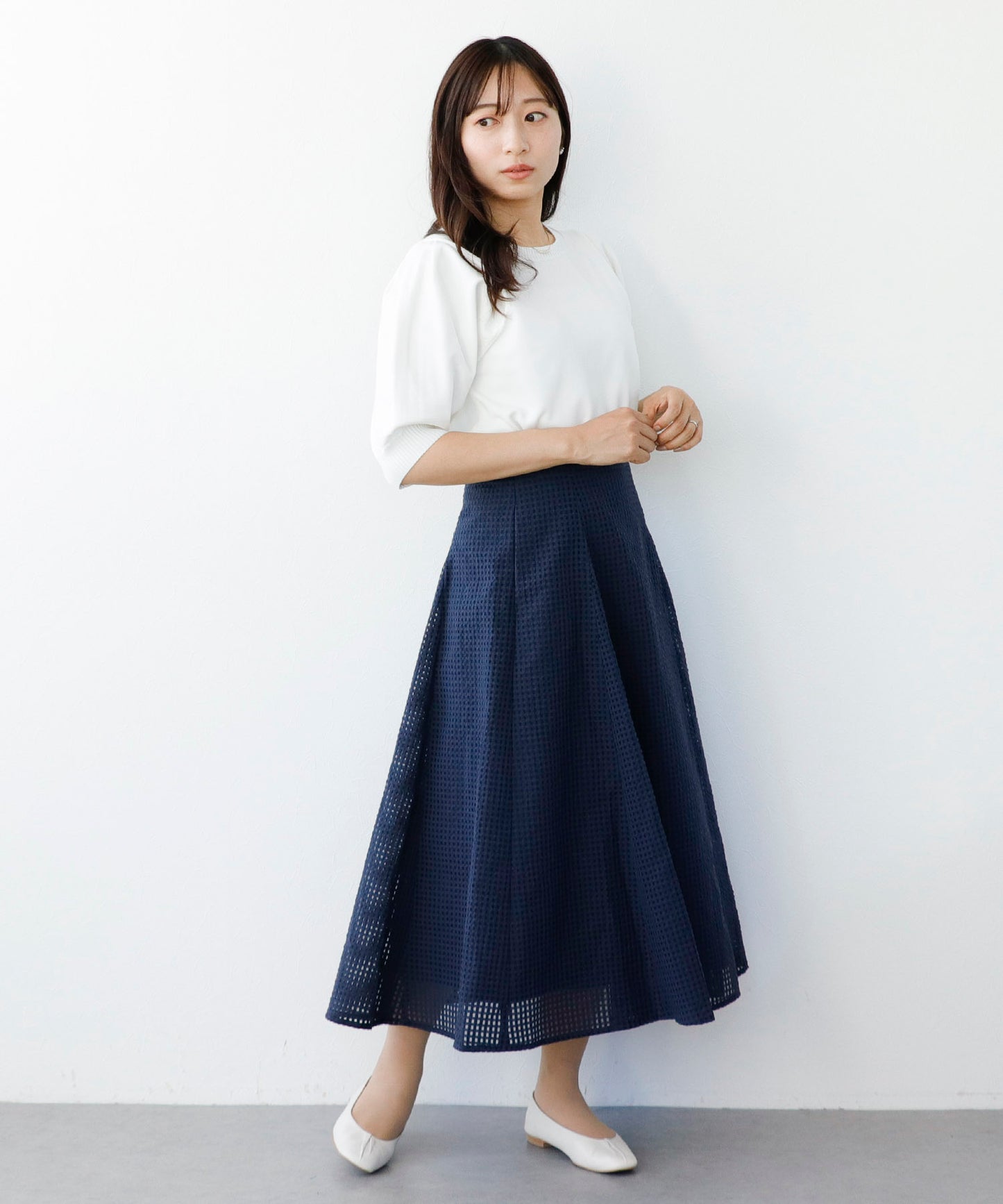 ネイビー 154cm/XSサイズ着用