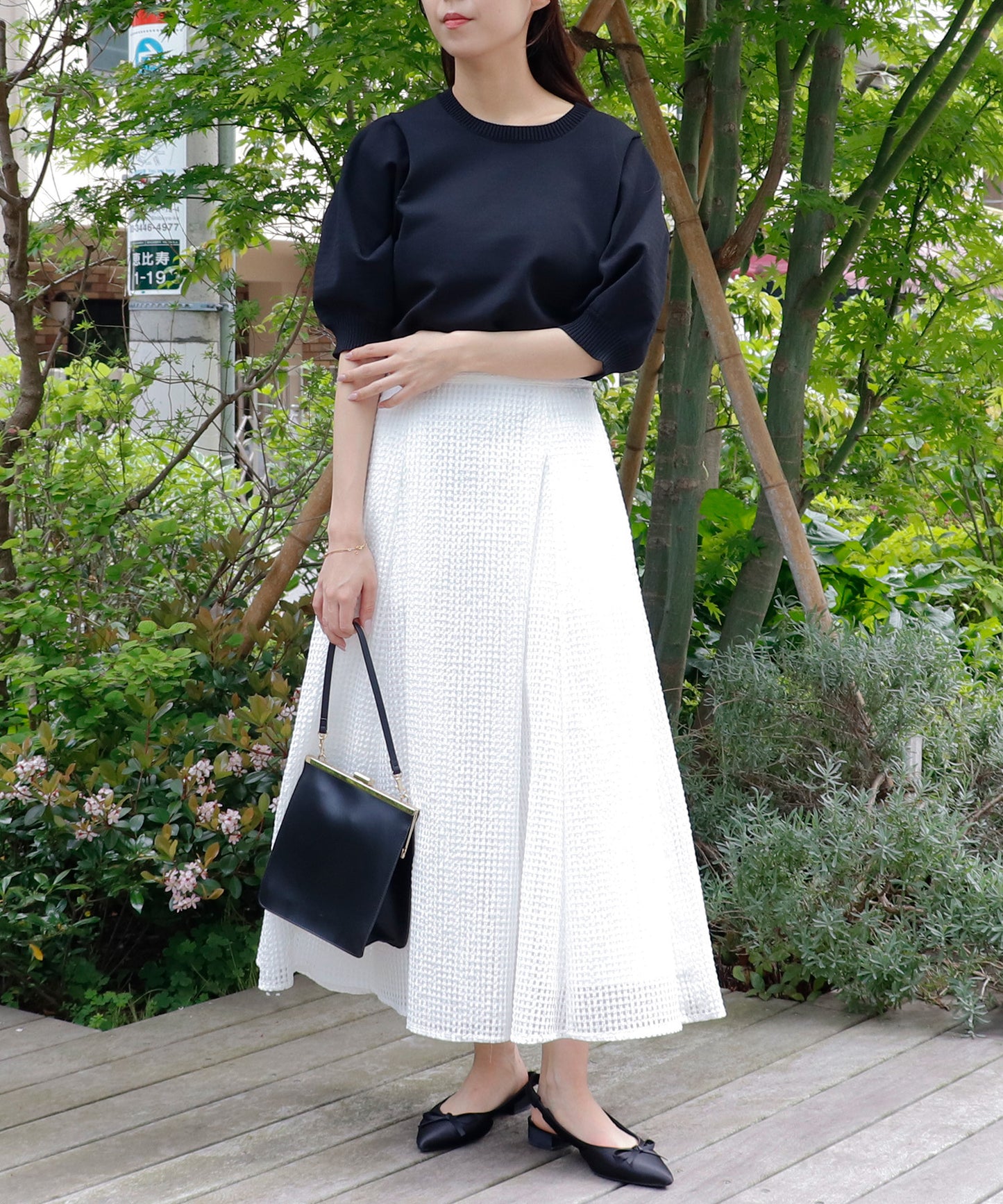 ブラック 155cm/Fサイズ着用