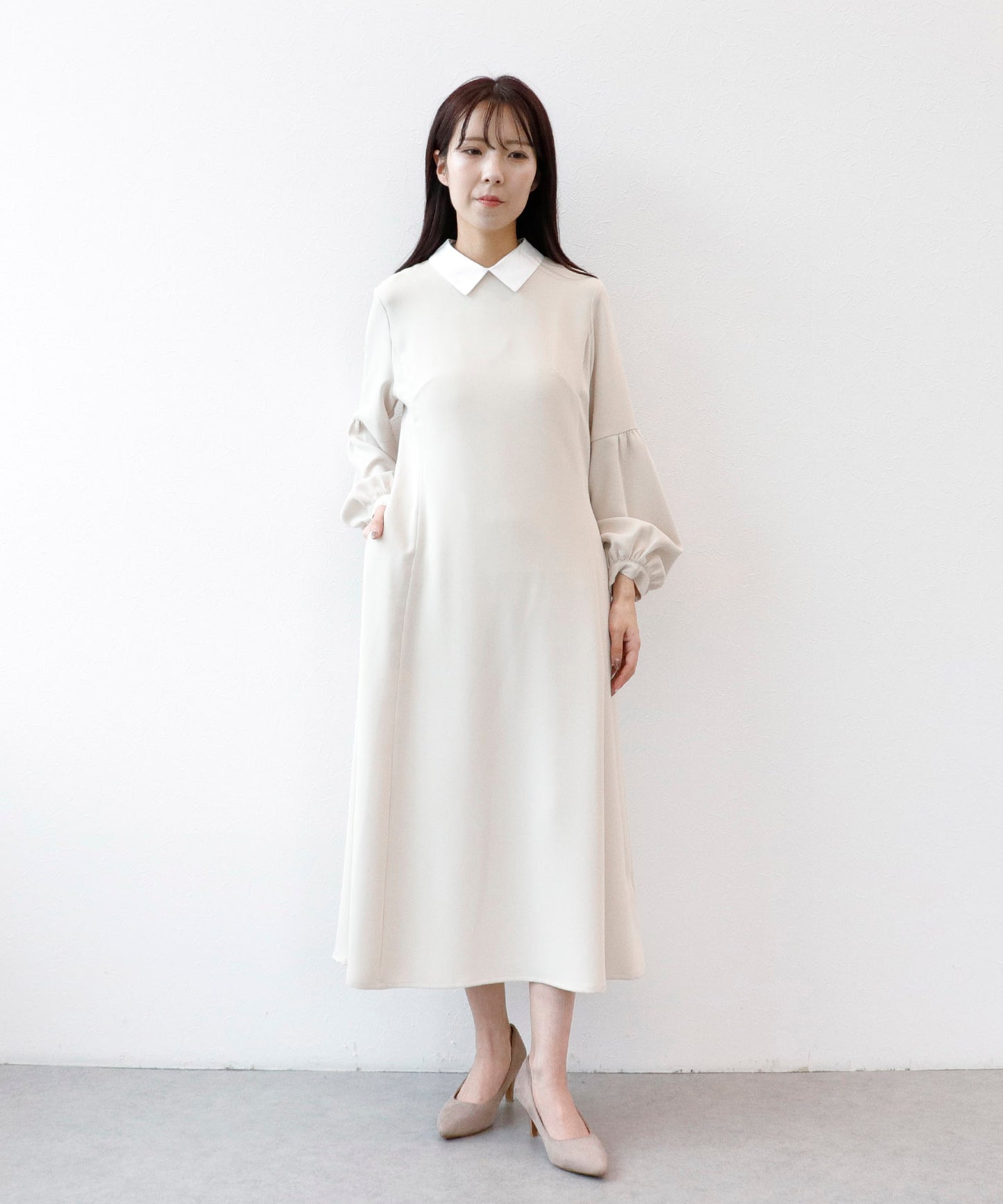 《予約商品》【2way】Aラインパフスリーブワンピース