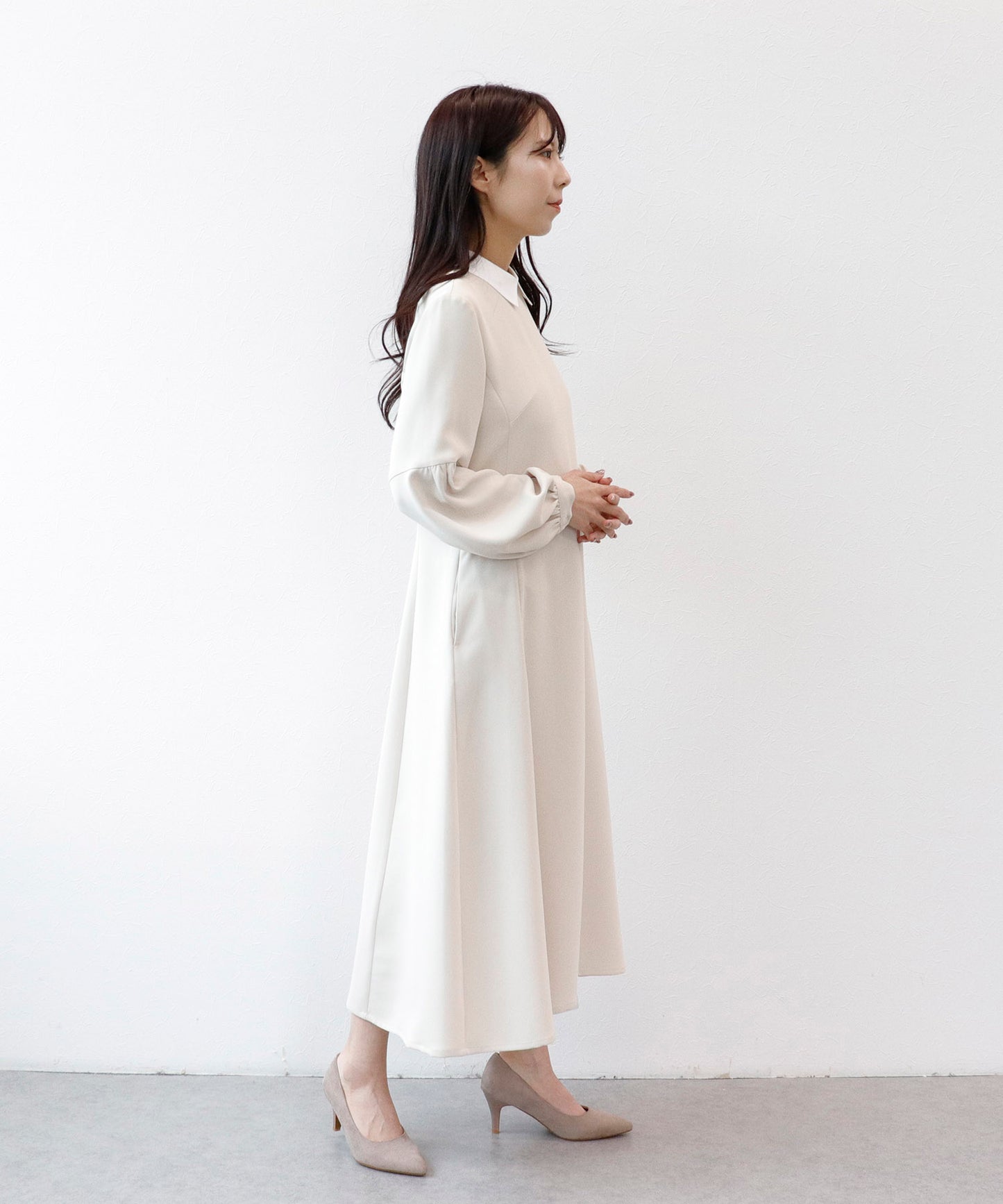 《予約商品》【2way】Aラインパフスリーブワンピース