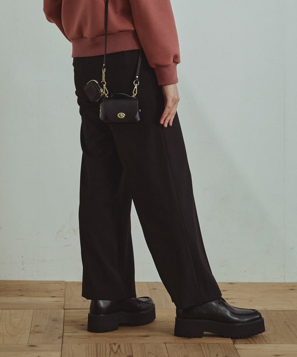 【Sirin定番】裏起毛セミワイドパンツ