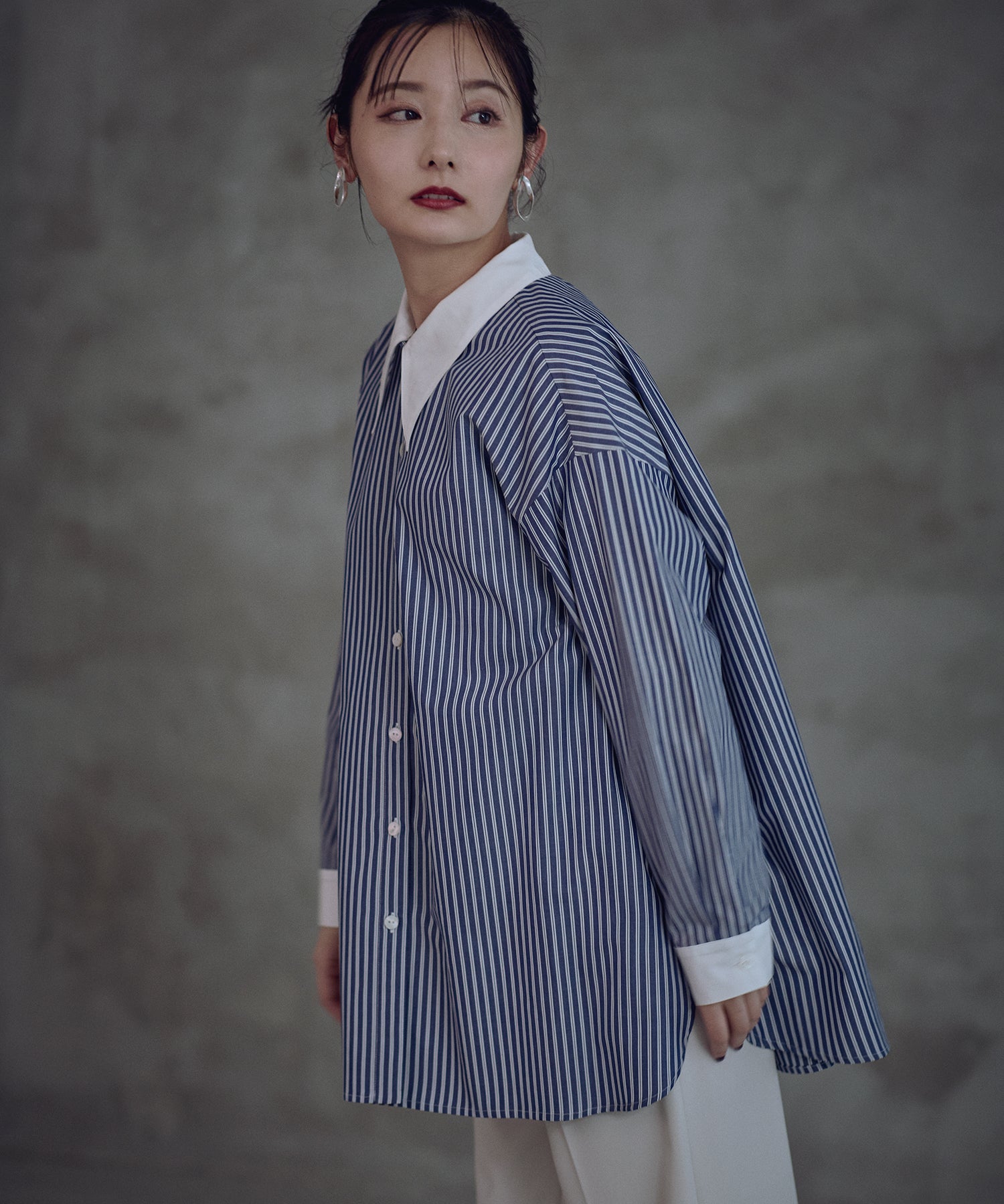 美品　マチャット  machatt タキシードヨークロングシャツ　ストライプ 2026年最新】machatt カラー：ブルー系 レディース 長袖 シャツ