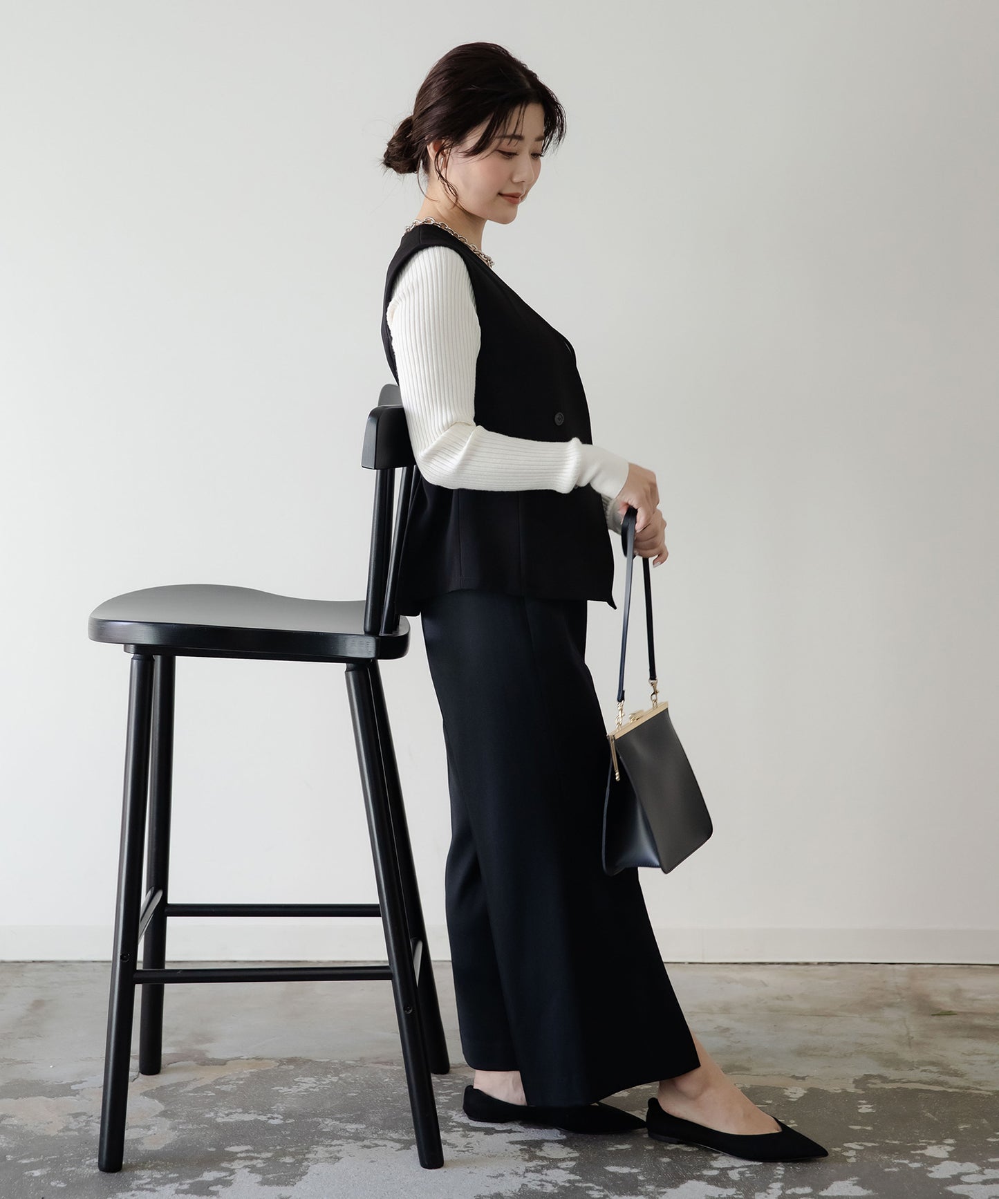 《メディア掲載》【セットアップ対応】ショートジレ