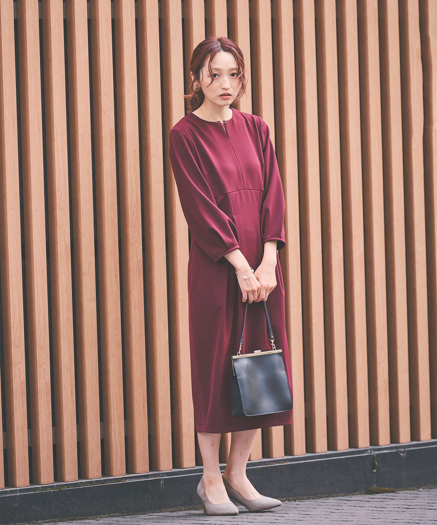 《予約商品 8/20 13:00まで10％OFF》ダブルクロス コクーンワンピース