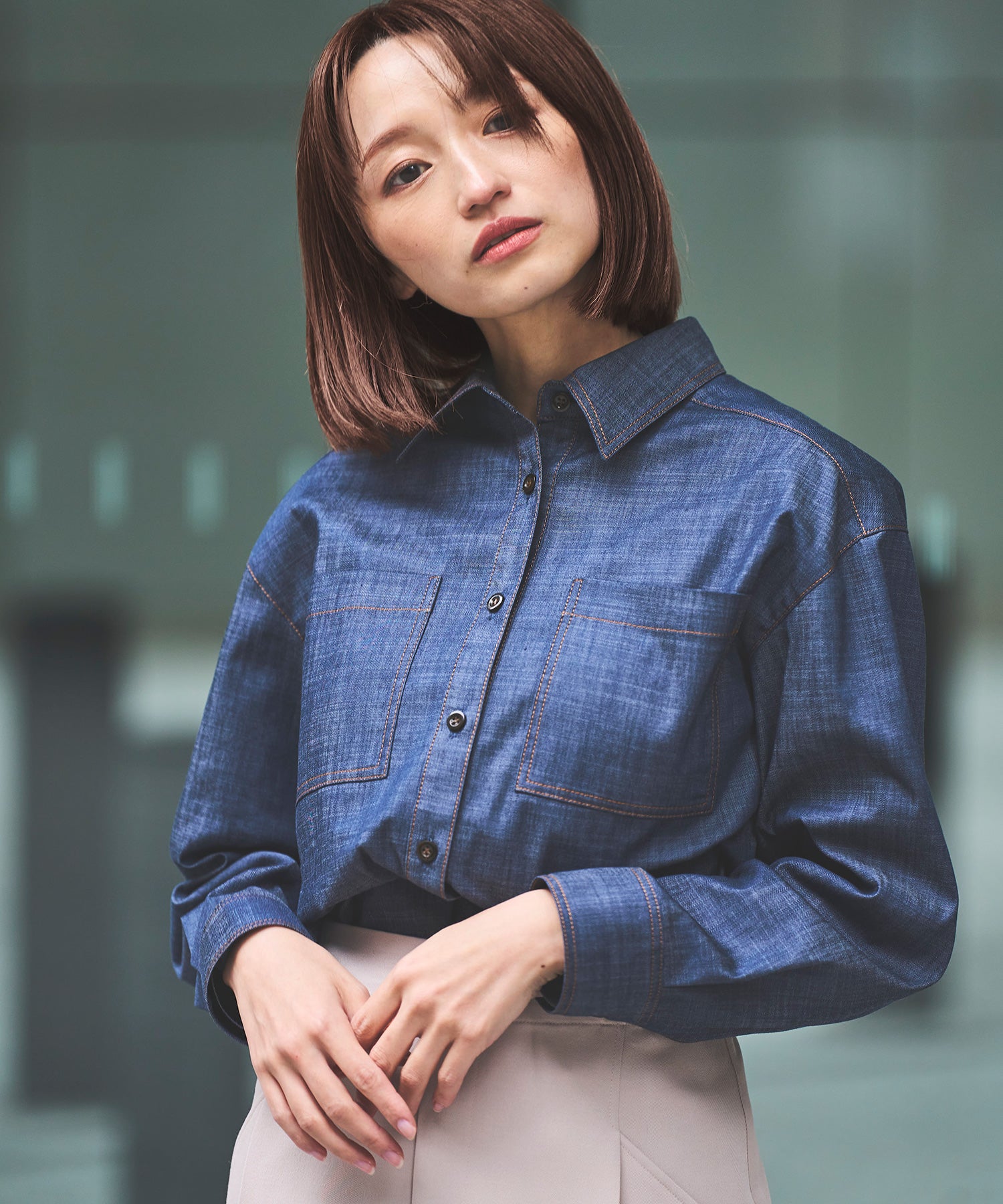 ブラウス シャツ LS Serin Top シャツ レディース SENSE OF PLACE by URBAN RESEARCH ブラウス シャツ サテン