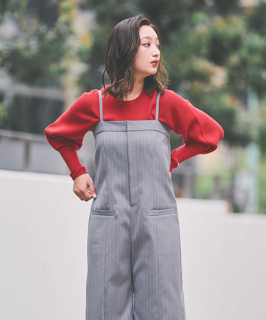 【新色展開】 ボリュームスリーブリブニット