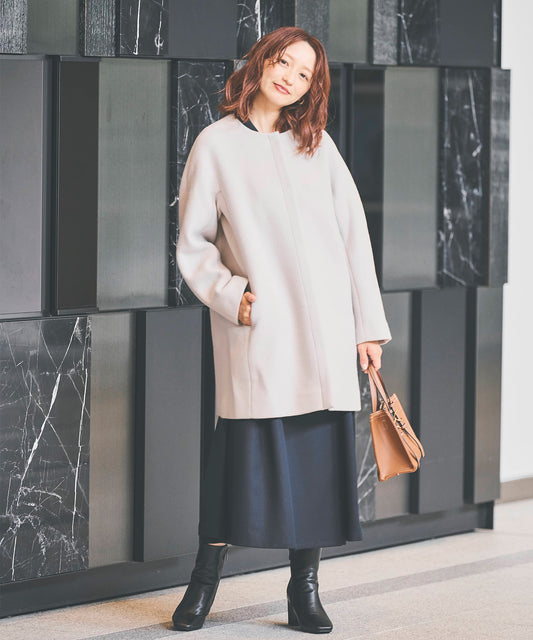 【美品】sirinシリン フレアダブルロングコート 金ボタン ネイビー Sサイズ ゴールドボタンダブルジャケット – Sirin Online Store